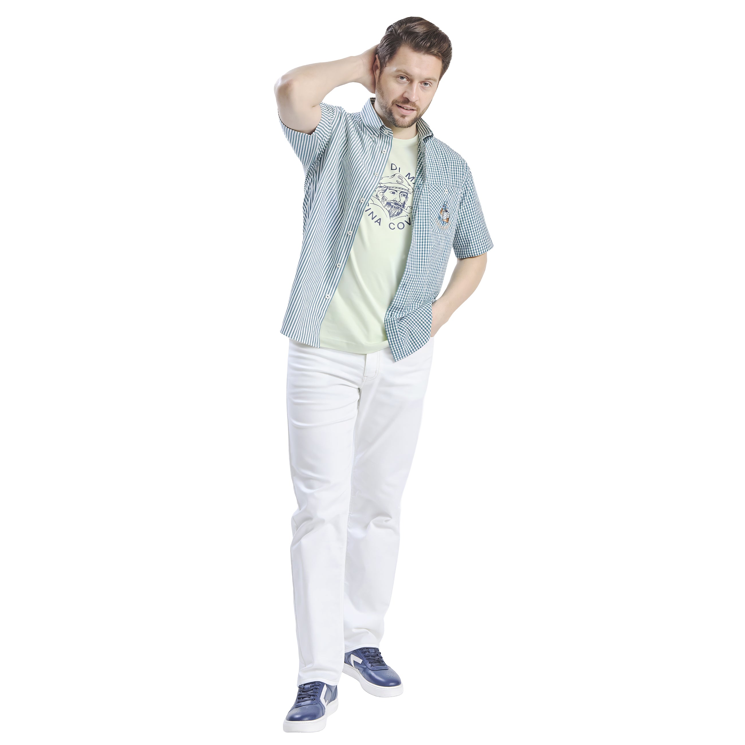 Short-sleeved button-down shirt 26124510