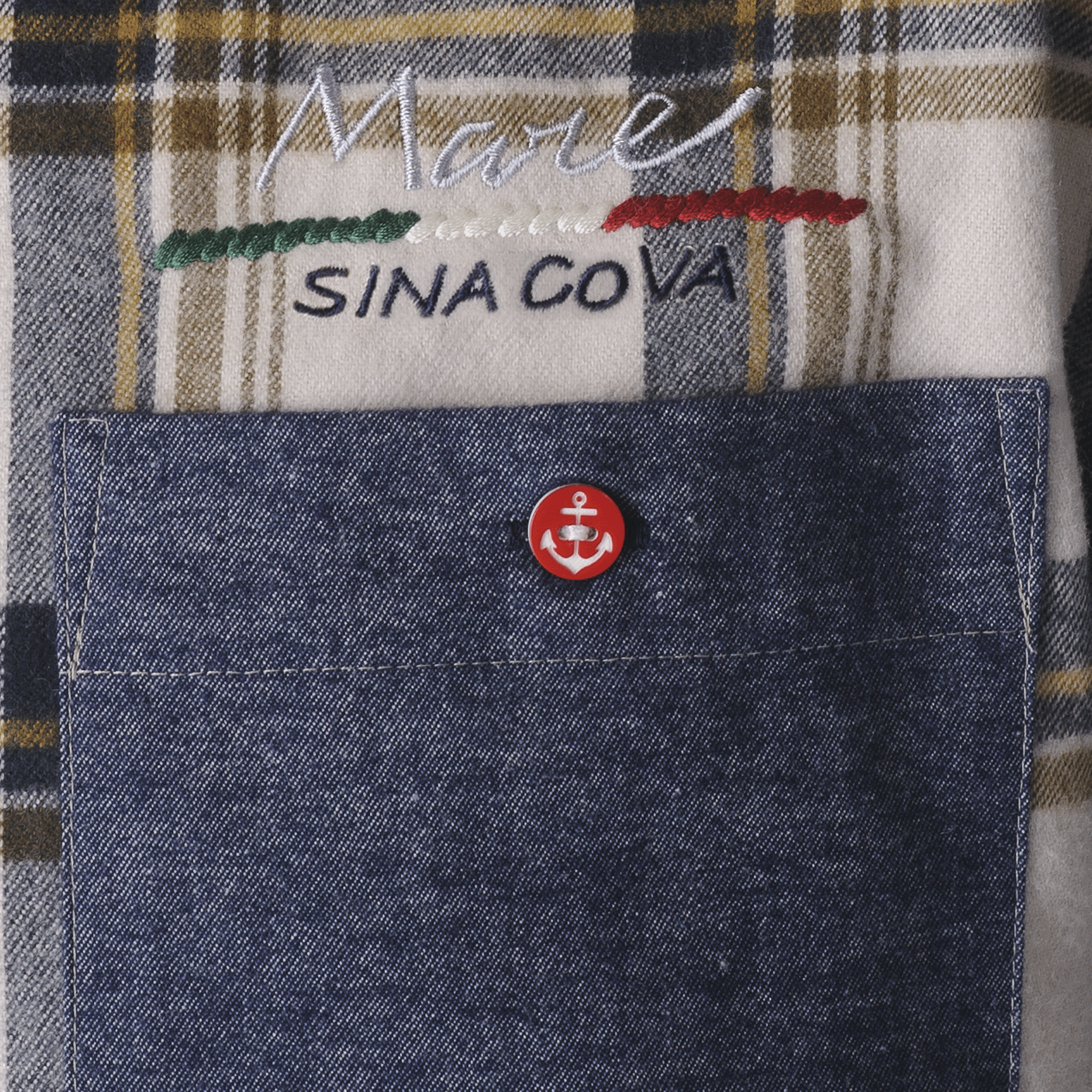 【公式】シナコバ (SINA COVA) キングサイズ クレイジーチェック柄 長袖 ボタンダウンシャツ 23224046