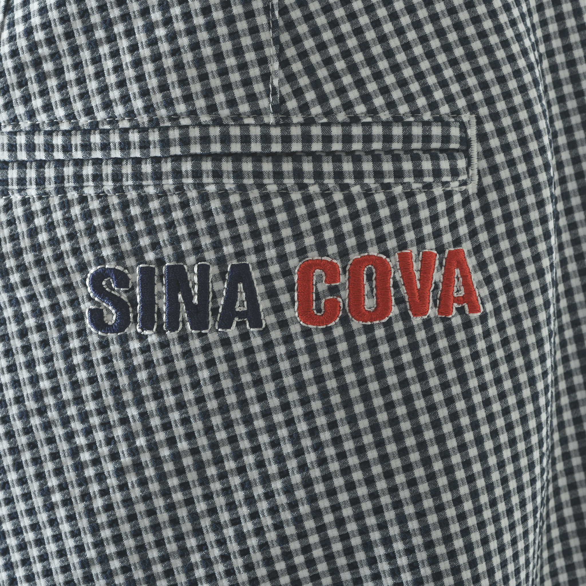 【公式】シナコバ (SINA COVA) ギンガムチェック柄 ノータックパンツ 24155040