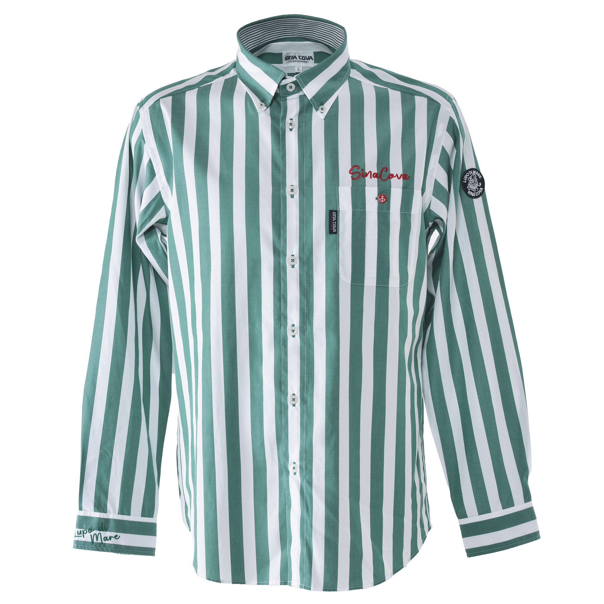 長袖ボタンダウンシャツ ストライプ柄 24124020