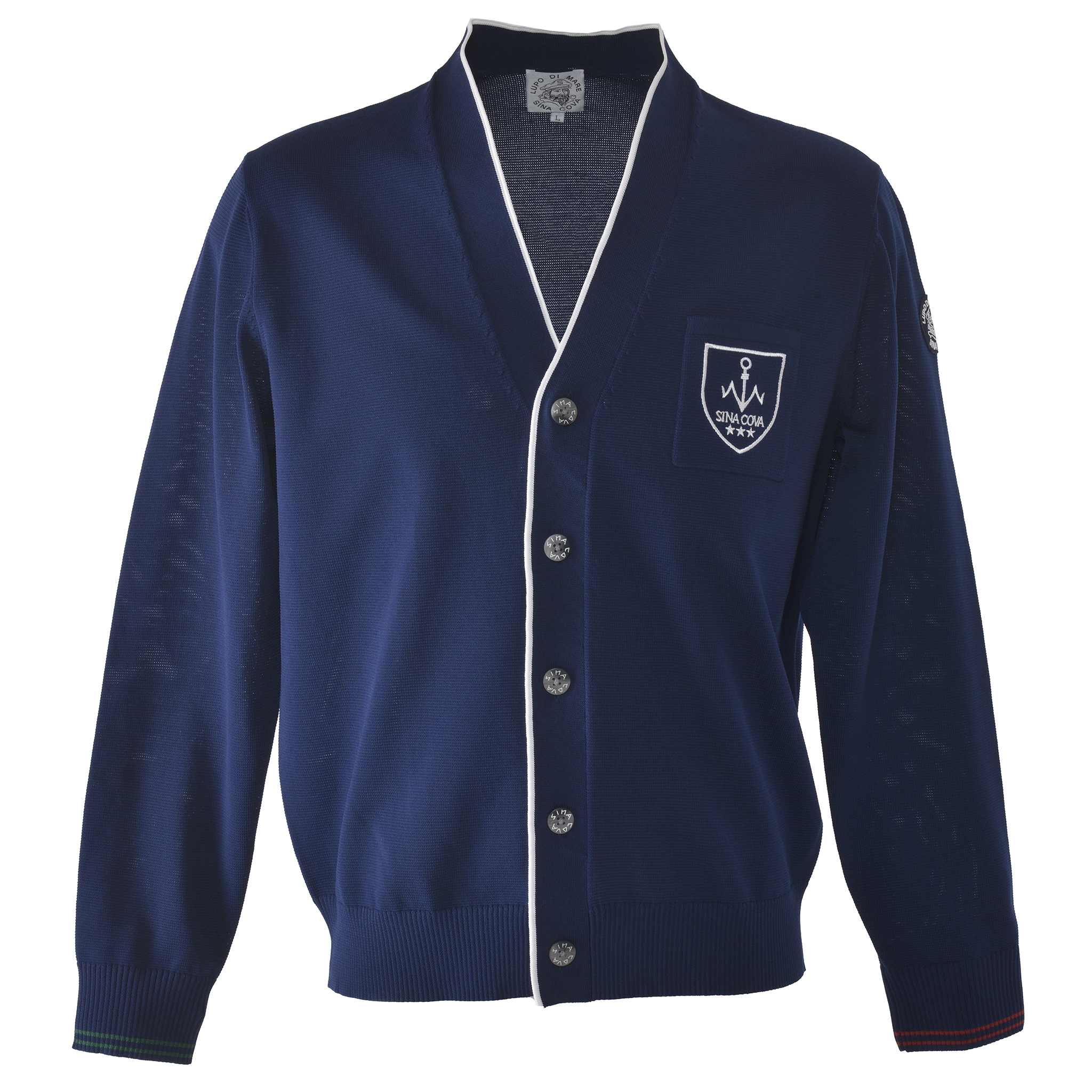 Lupo di Mare 青 ジップアップセーター ☆LUPO DI MARE シナコバ Lupo di Mare 青 ジップアップセーター ☆LUPO DI MARE シナコバ