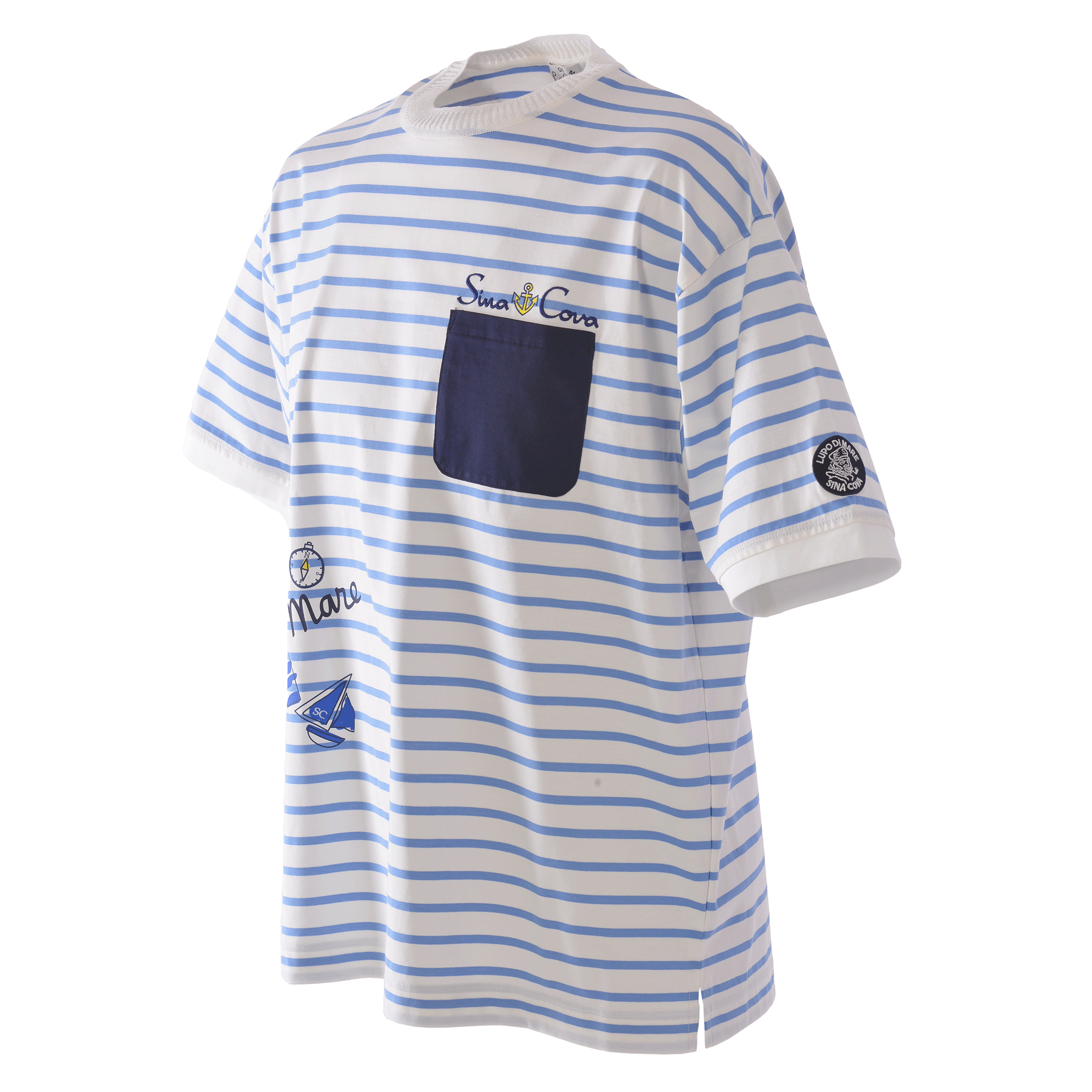 【公式】シナコバ (SINA COVA)ポケットデザインボーダー半袖Tシャツ ユニセックス(男女兼用)25110540