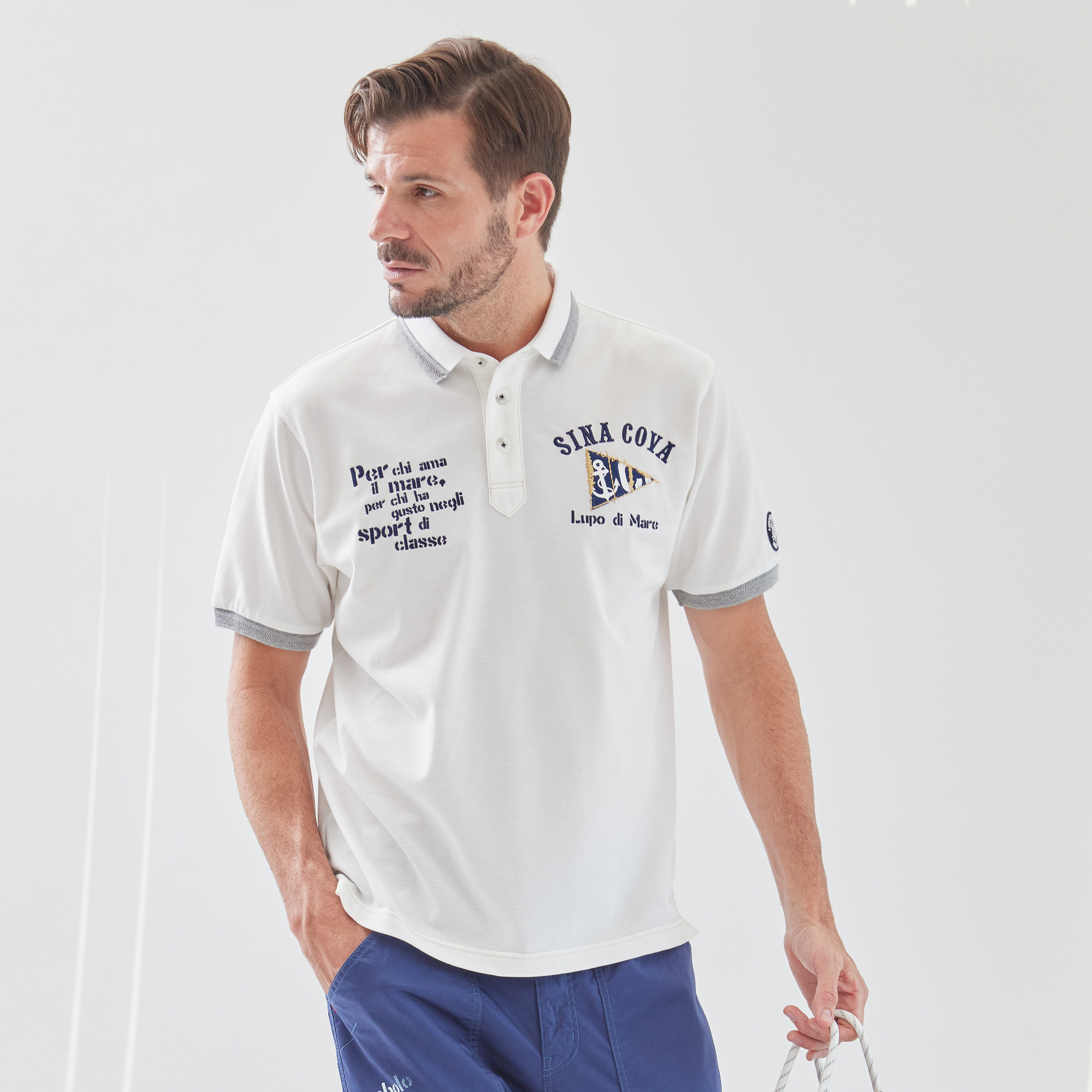 新品タグ付き SINA COVA LUPO DI MARE 半袖ポロシャツ　XL 新品タグ付き SINA COVA LUPO DI MARE 半袖ポロシャツ XL ゴルフ
