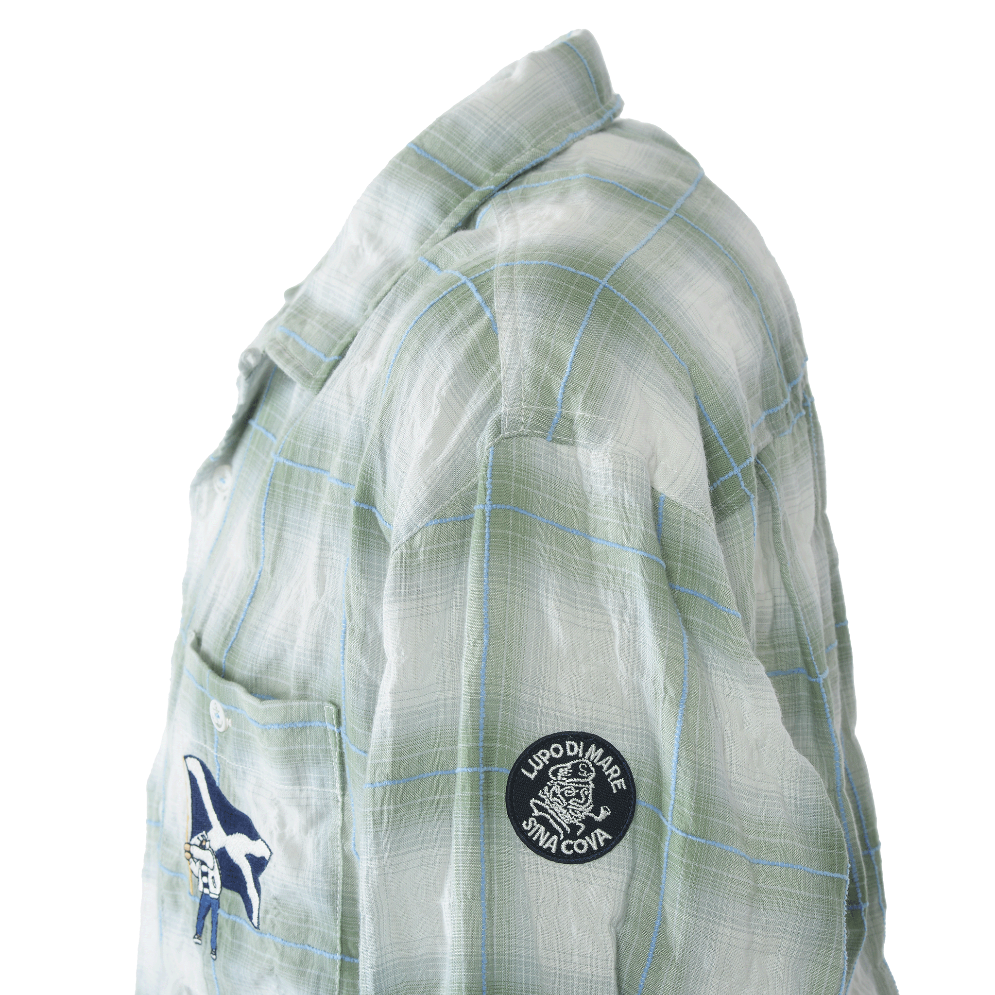 長袖開領襯衫 26124030