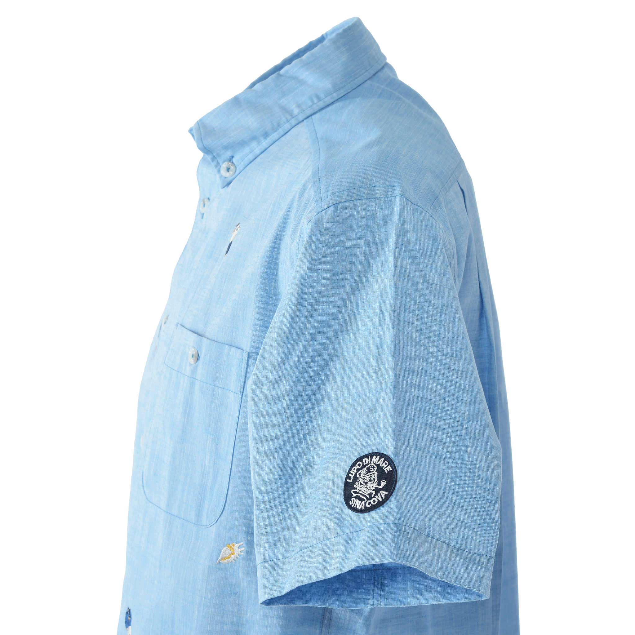 特大號短袖扣環襯衫 26124556