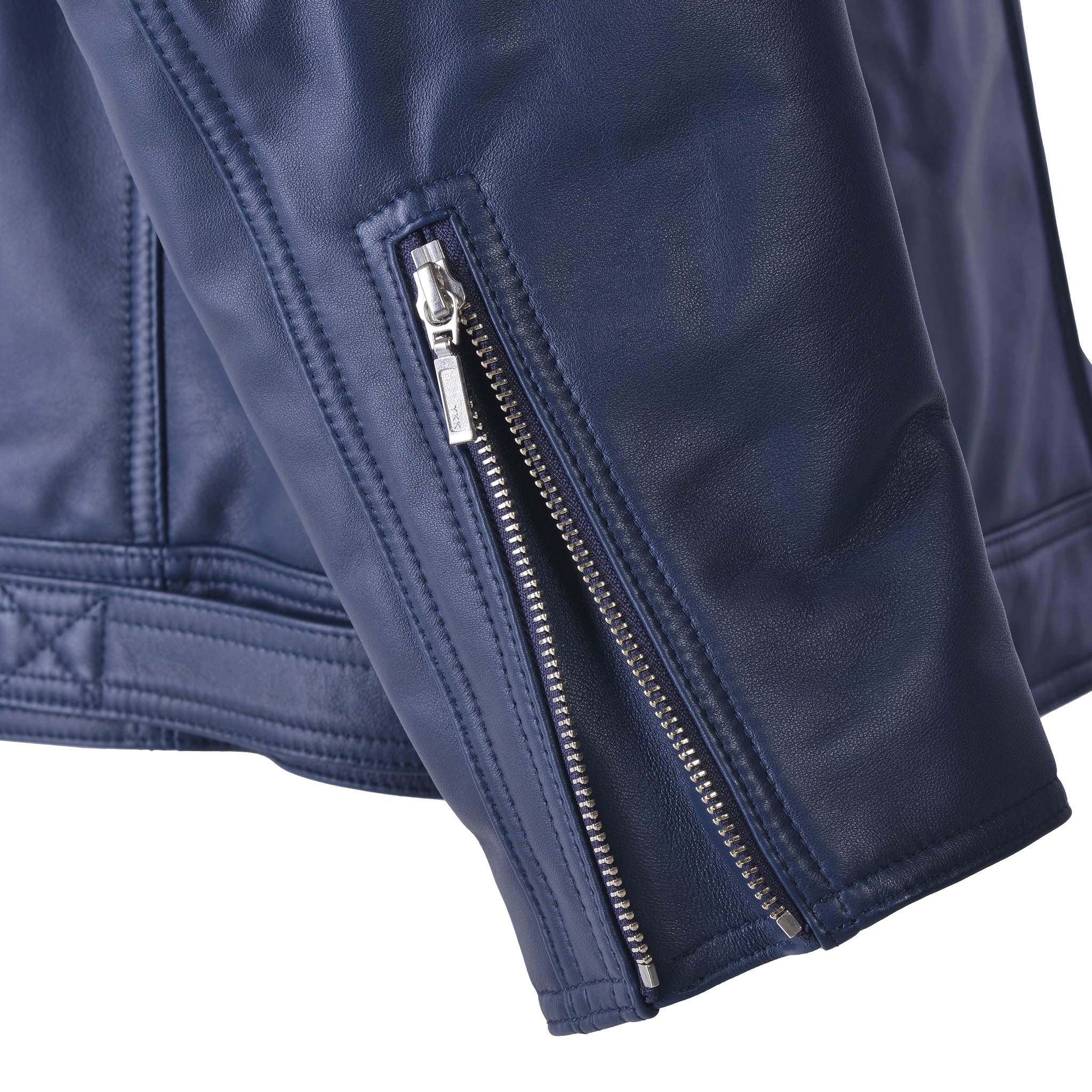 フード付きレザージャケット 25223910