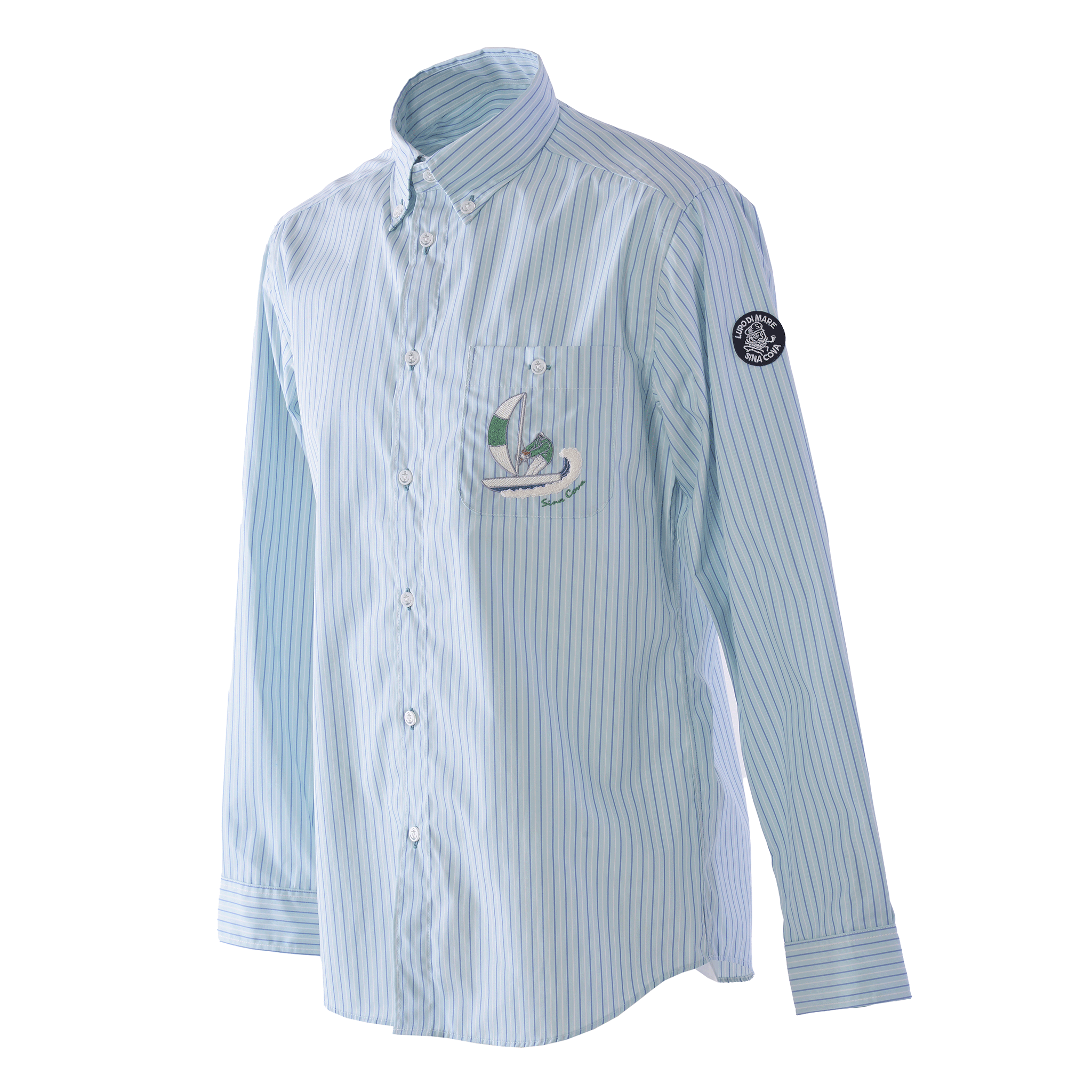 ストライプ柄長袖ボタンダウンシャツ 25224030