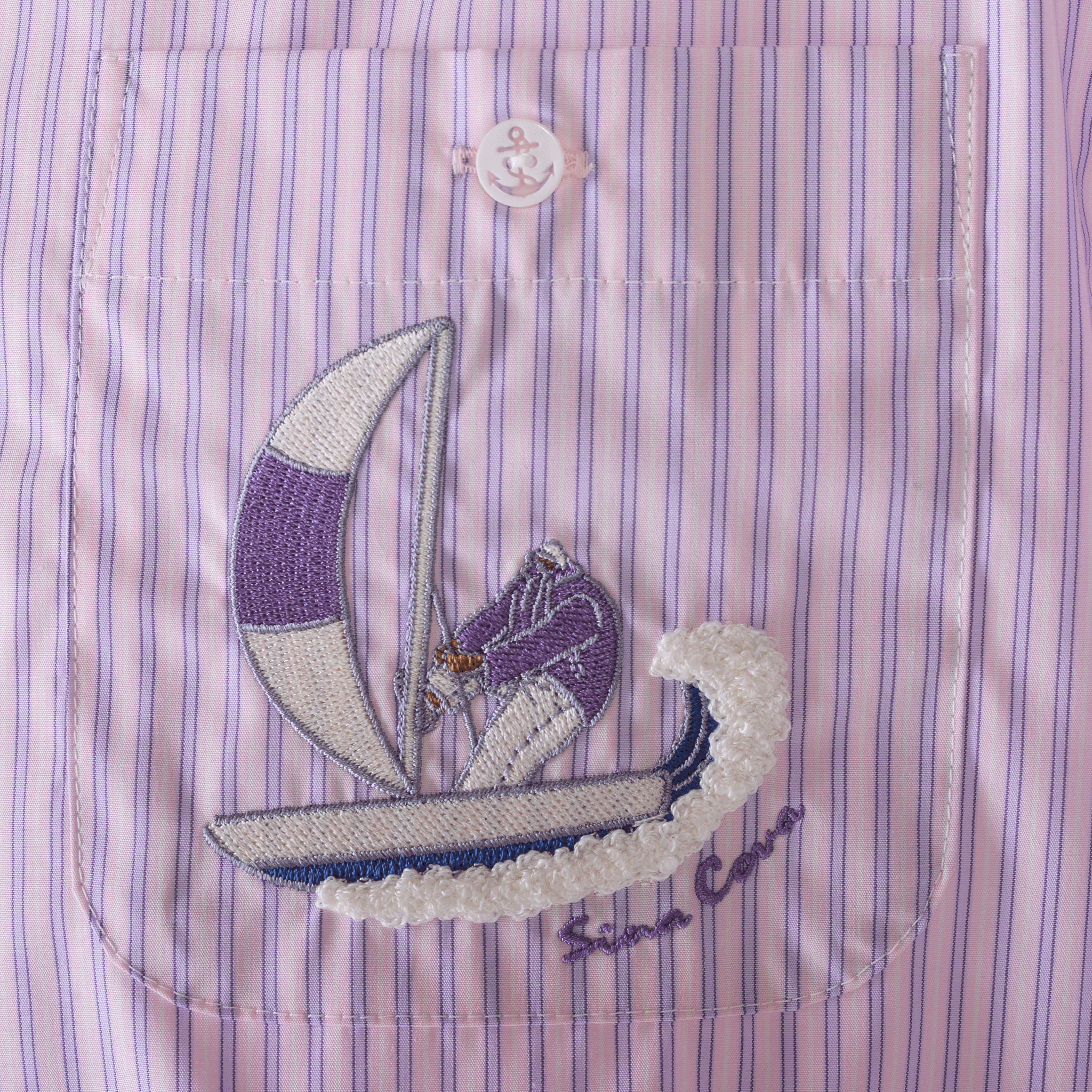 ストライプ柄長袖ボタンダウンシャツ 25224030