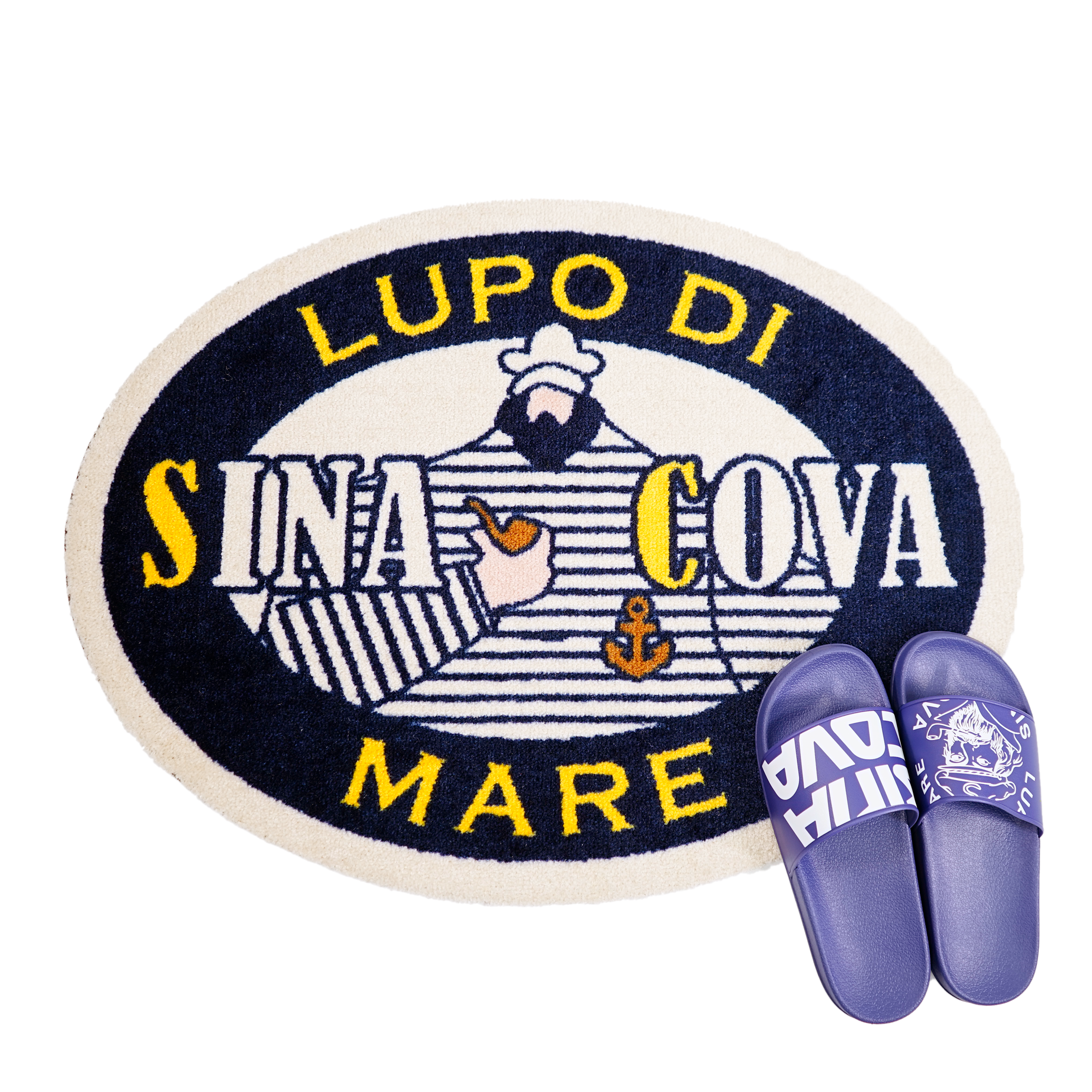 【公式】シナコバ(SINA COVA)シナコバオリジナル フロアマット LUPO DI MARE(楕円) 57002310