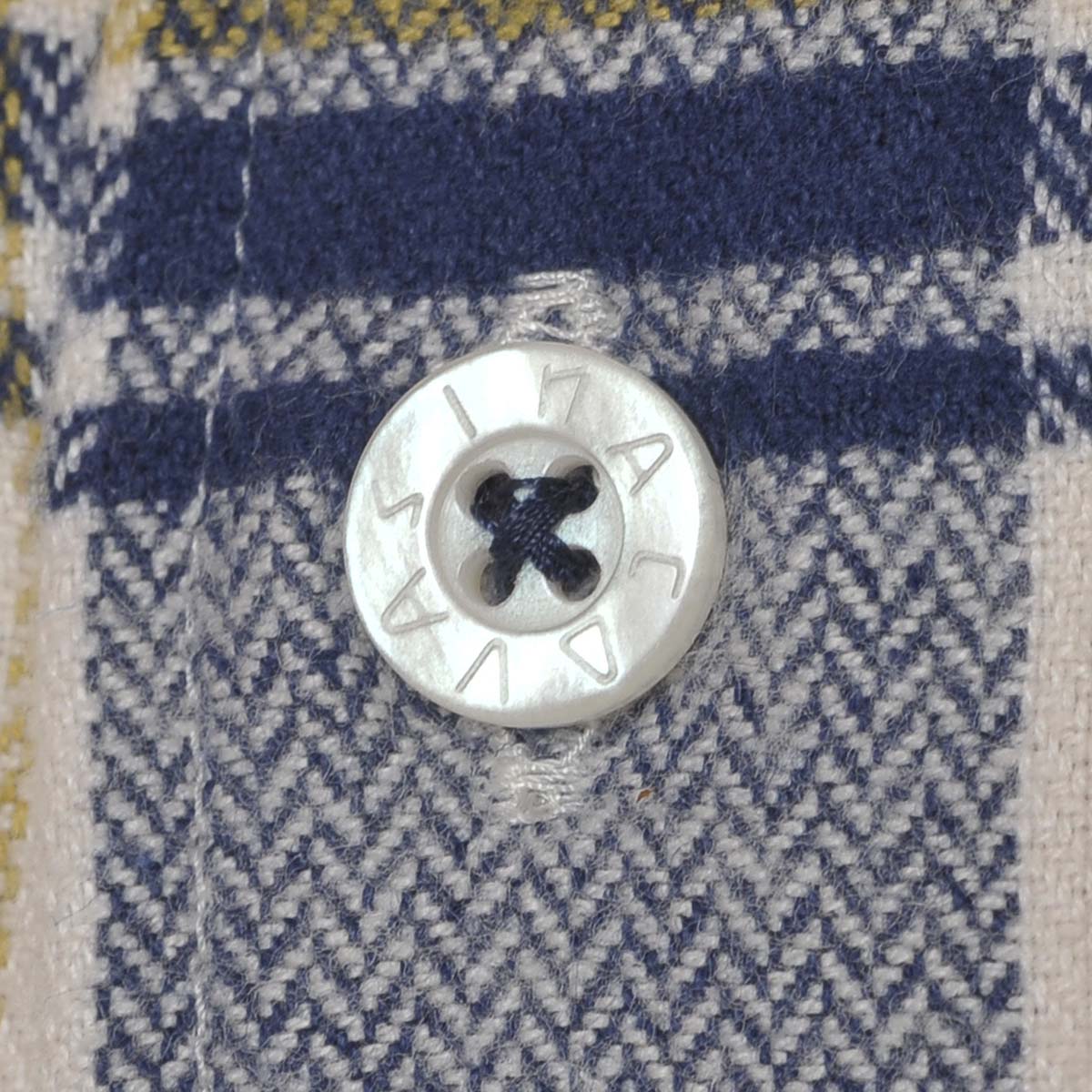 Herringbon check pattern button down shirt 20224080