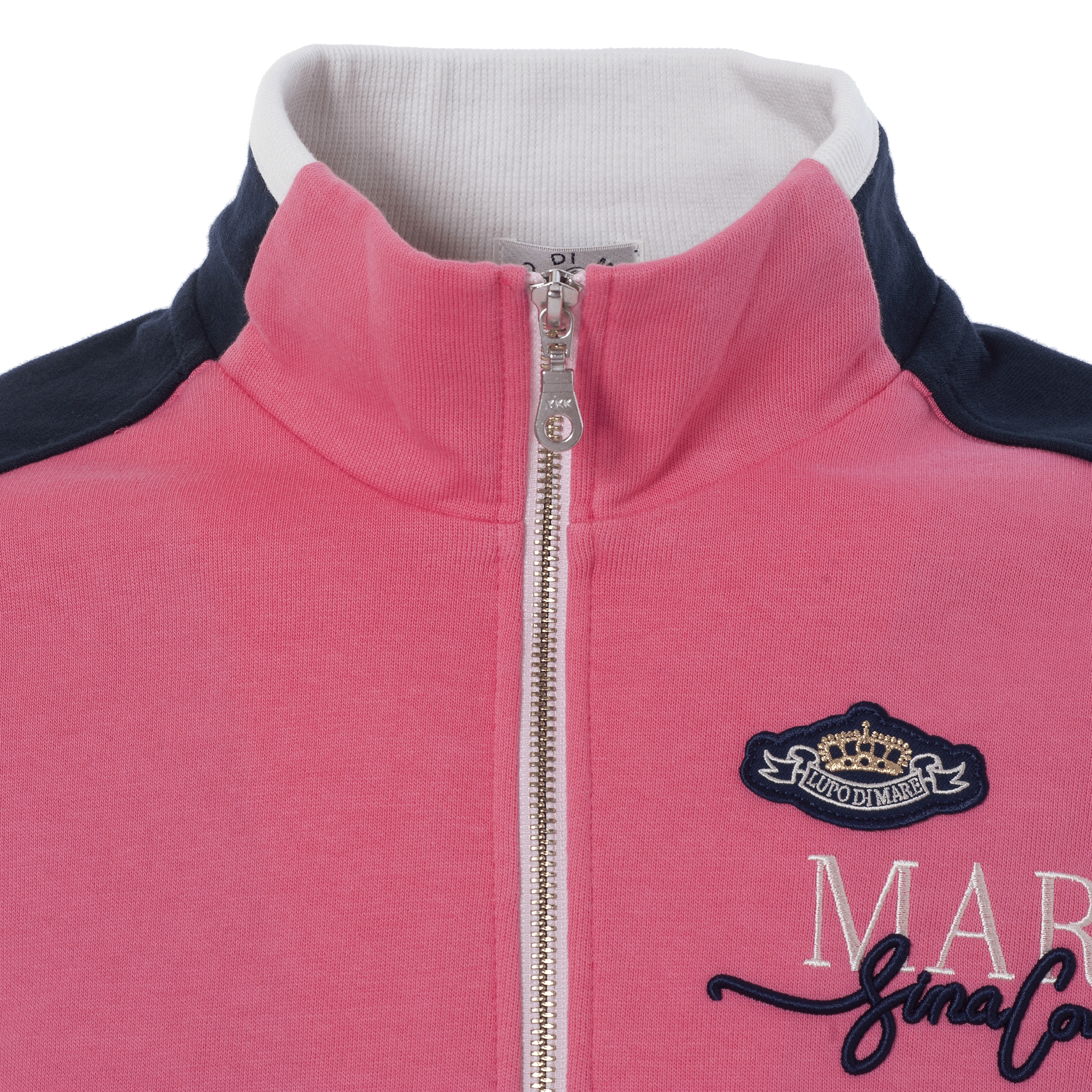 【公式】シナコバ (SINA COVA) ZIPUPプルオーバー 22210030 ピンクの首元