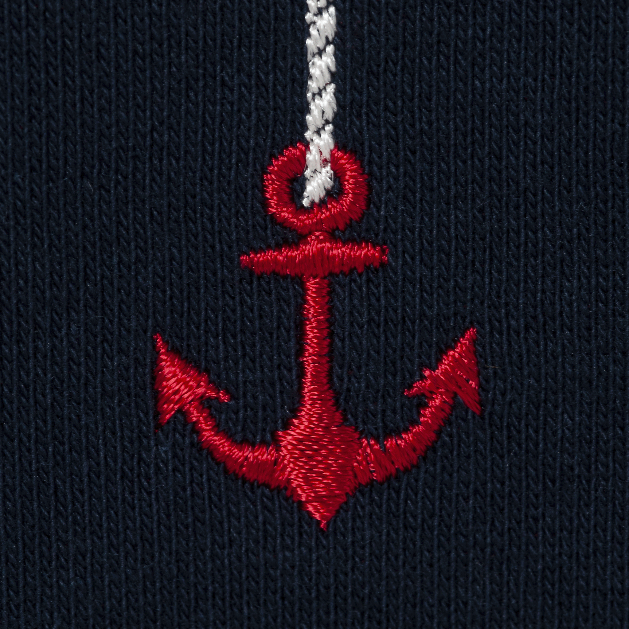 【公式】シナコバ (SINA COVA) ZIPUPプルオーバー 22210030 ピンクの錨刺繡部分