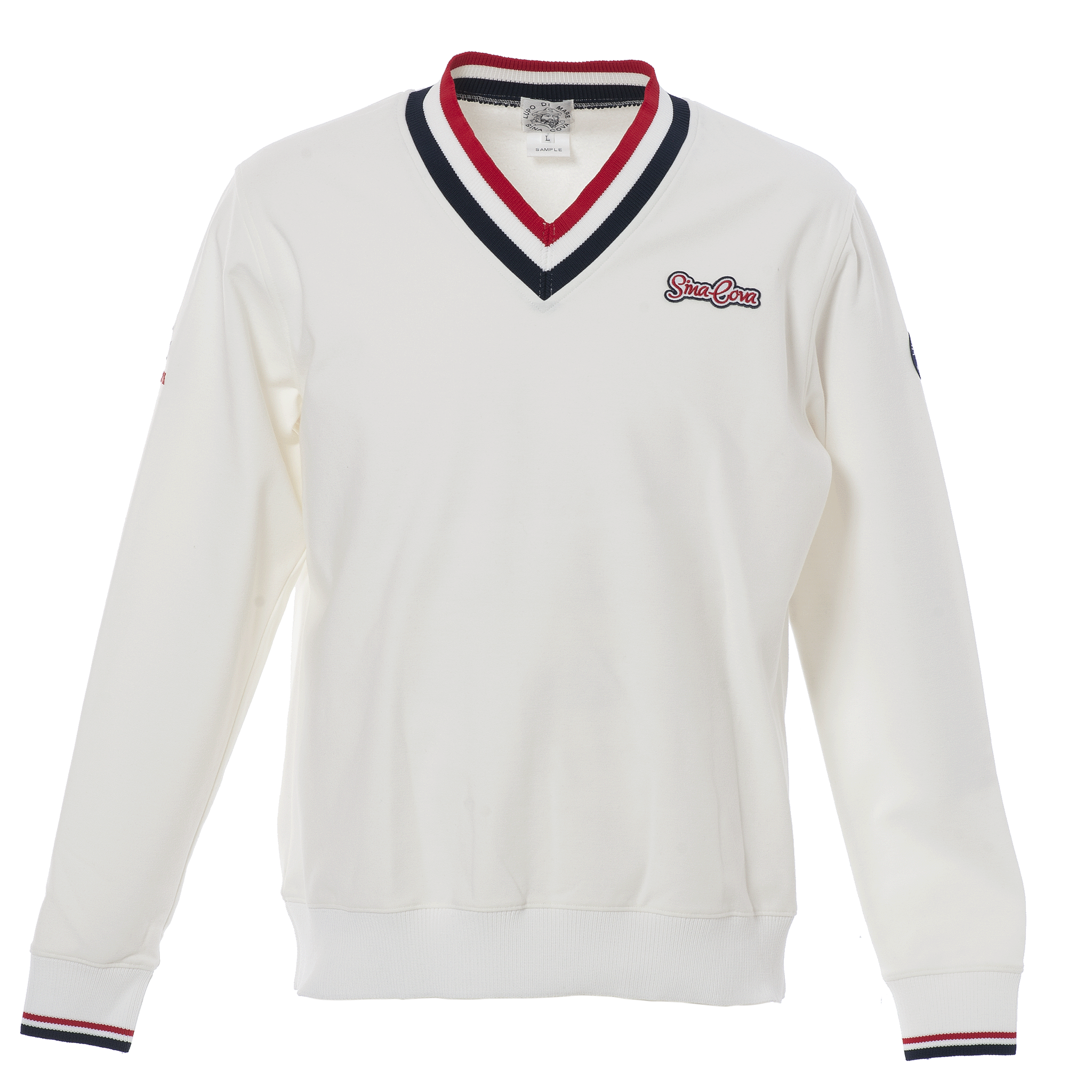 【公式】シナコバ (SINA COVA) Vネックプルオーバー 22250050 オフホワイトの正面
