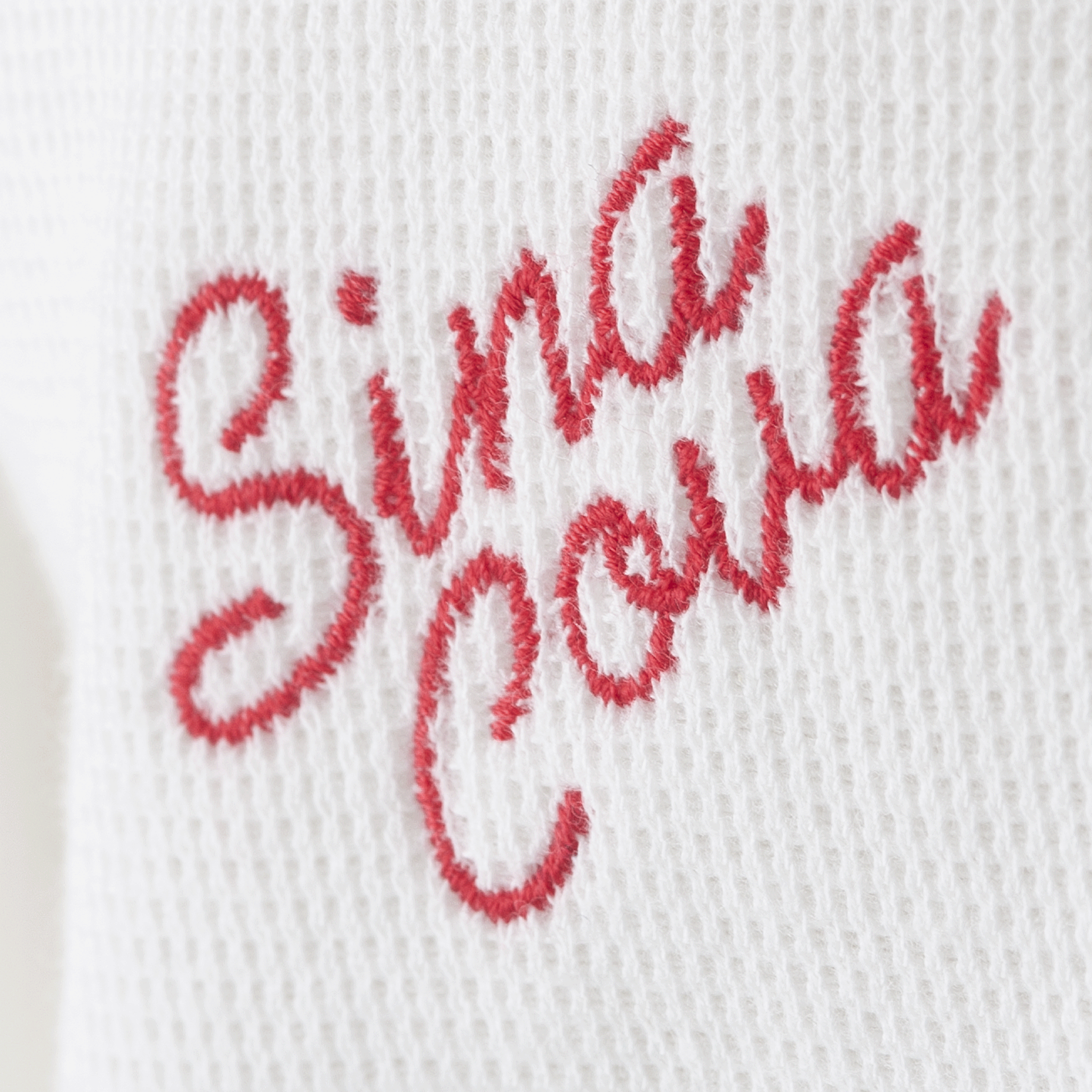 【公式】シナコバ (SINA COVA) クルーネックトレーナー スウェット リメイクモチーフ刺繍 23120020 オフホワイトのモチーフ2