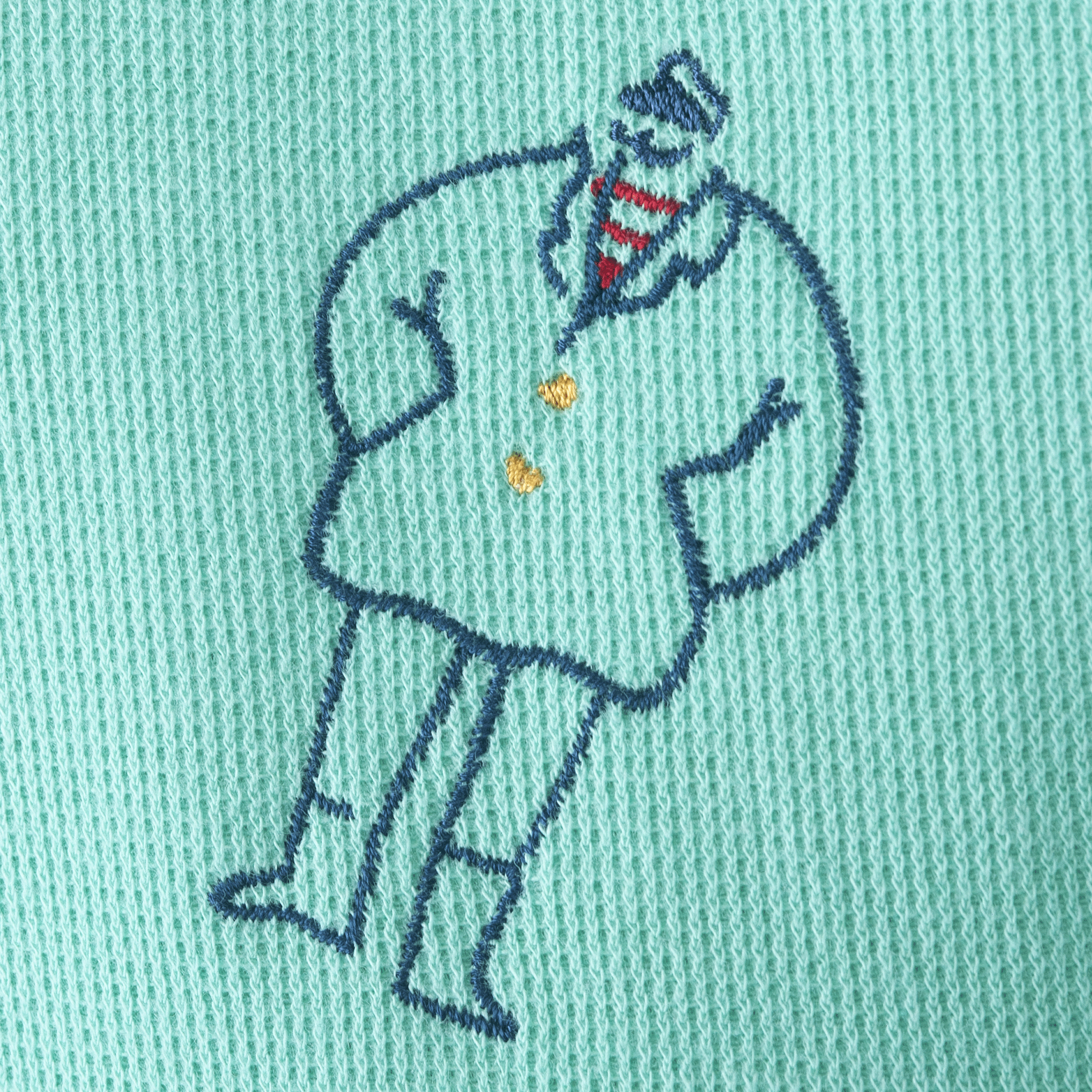 【公式】シナコバ (SINA COVA) クルーネックトレーナー スウェット リメイクモチーフ刺繍 23120020 グリーンのモチーフ1