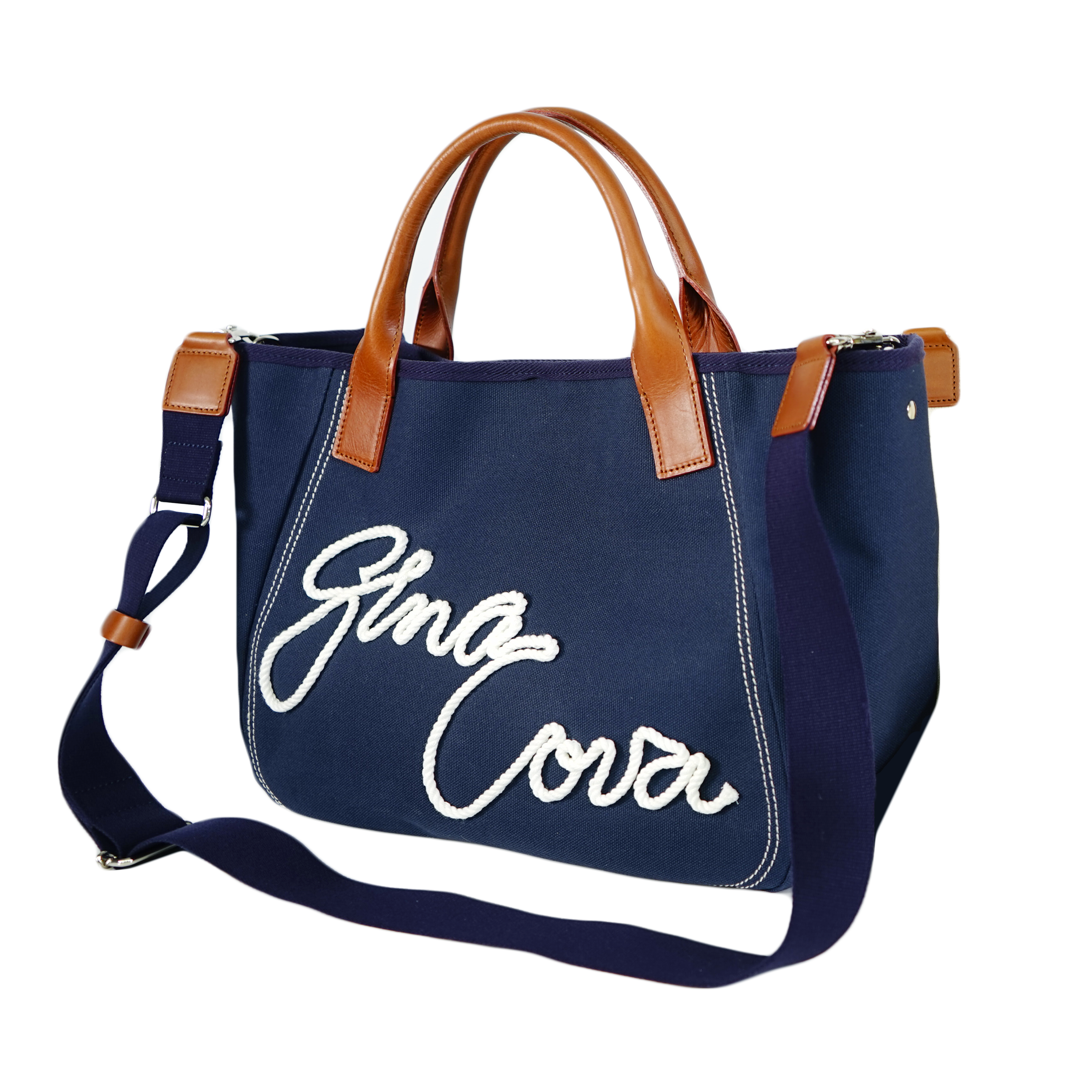 【公式】シナコバ(SINA COVA)トートバッグ ハンドバッグ ショルダー紐付き 男女兼用 コード刺繍デザイン 23177010