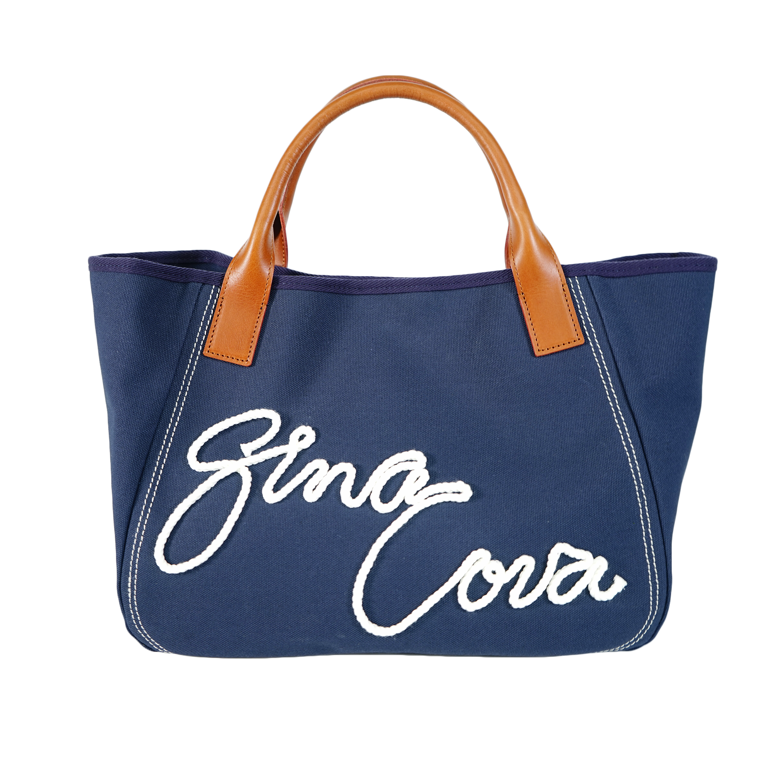 【公式】シナコバ(SINA COVA)トートバッグ ハンドバッグ ショルダー紐付き 男女兼用 コード刺繍デザイン 23177010
