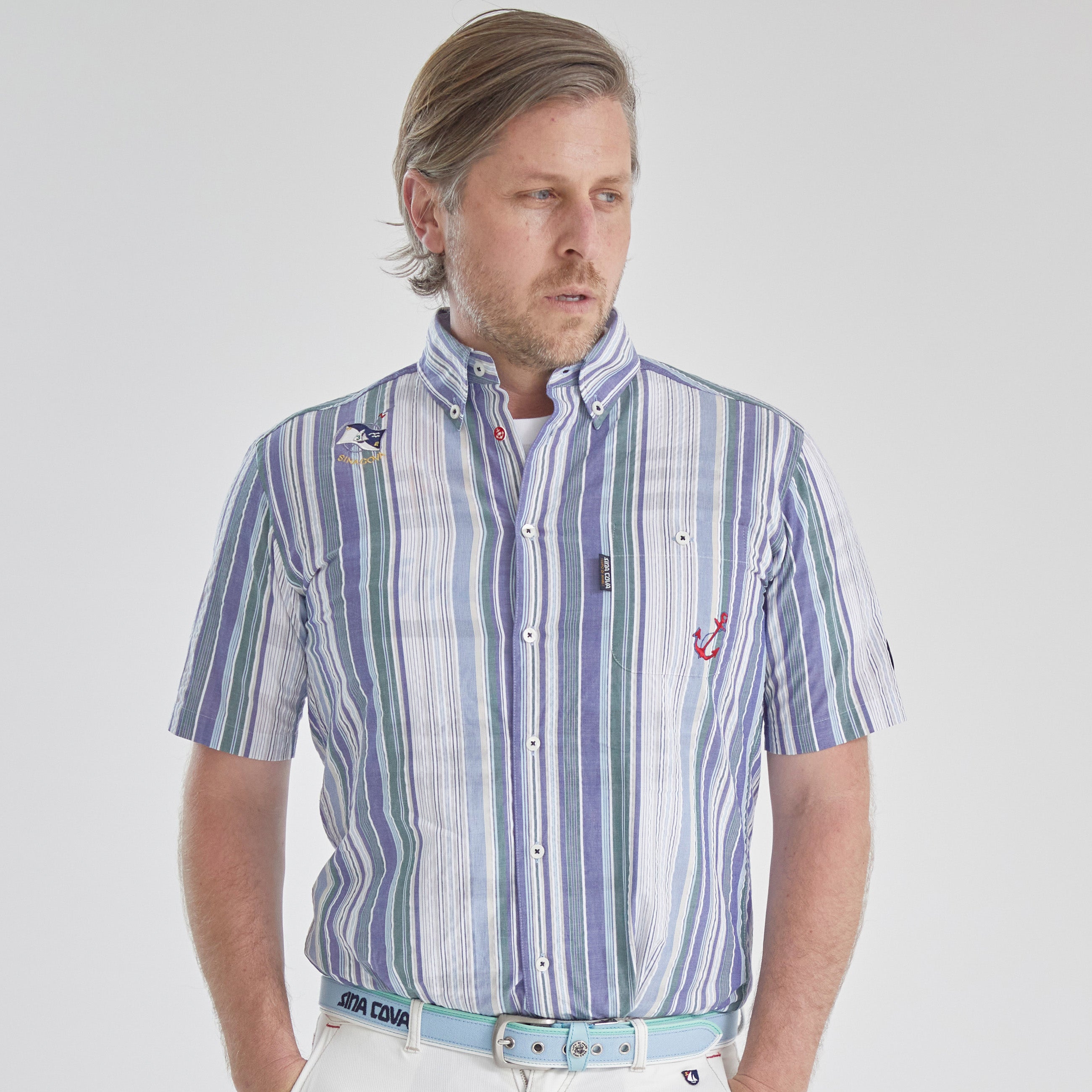 【アウトレット】シナコバ (SINA COVA) 半袖 ボタンダウンシャツ 22114520