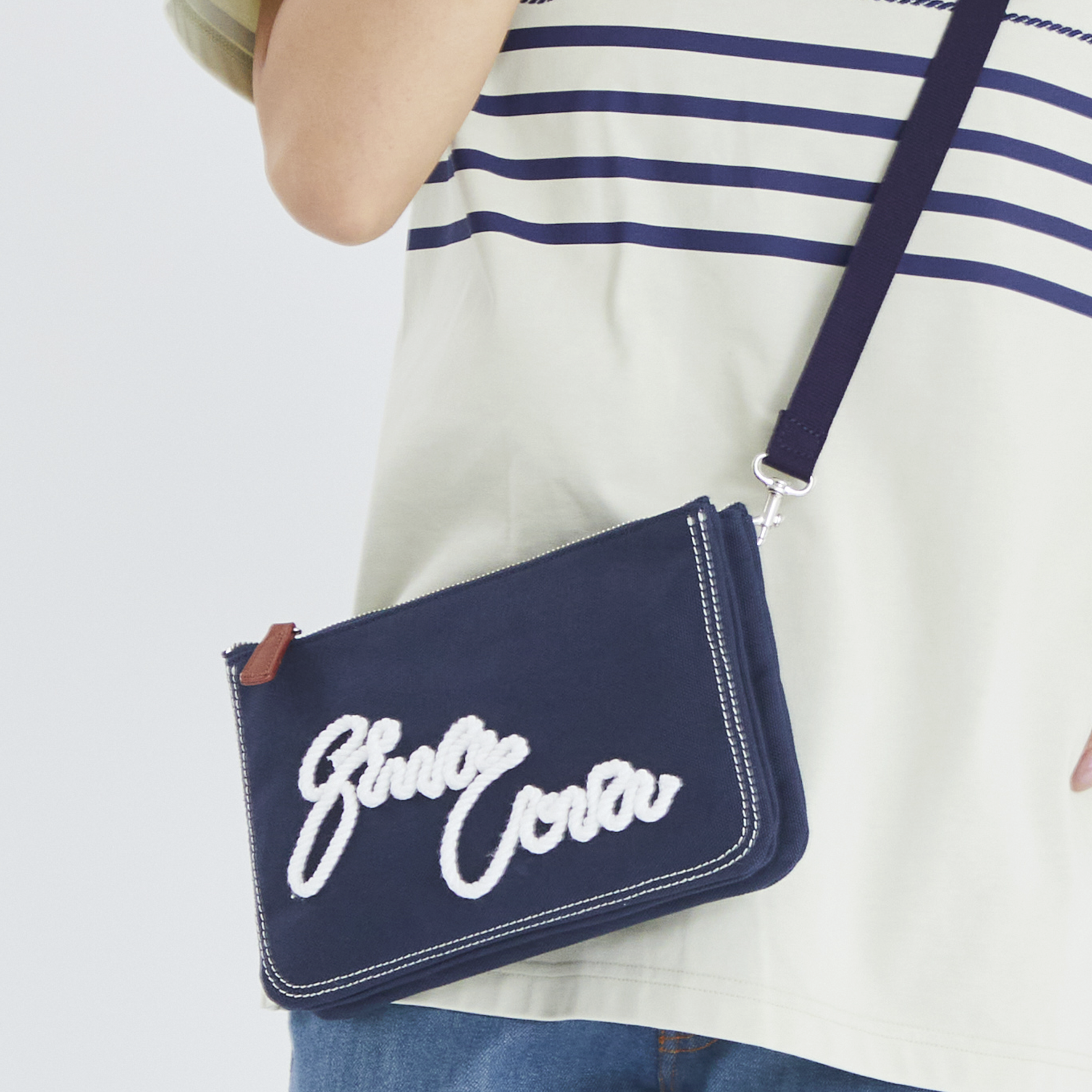 Wファスナーショルダーバッグ 男女兼用 23177030