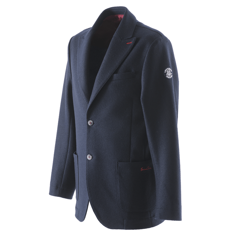 シナコバ　ウール フルジップジャケット　紺色　Lサイズ　超美品