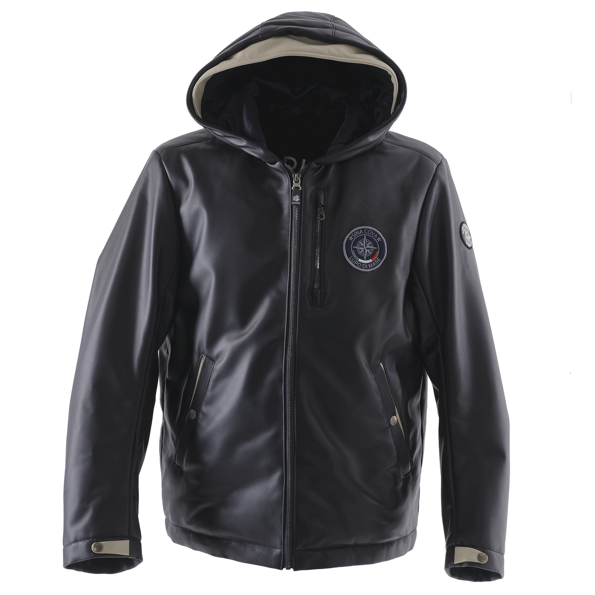 フード付きレザーブルゾン 23223920