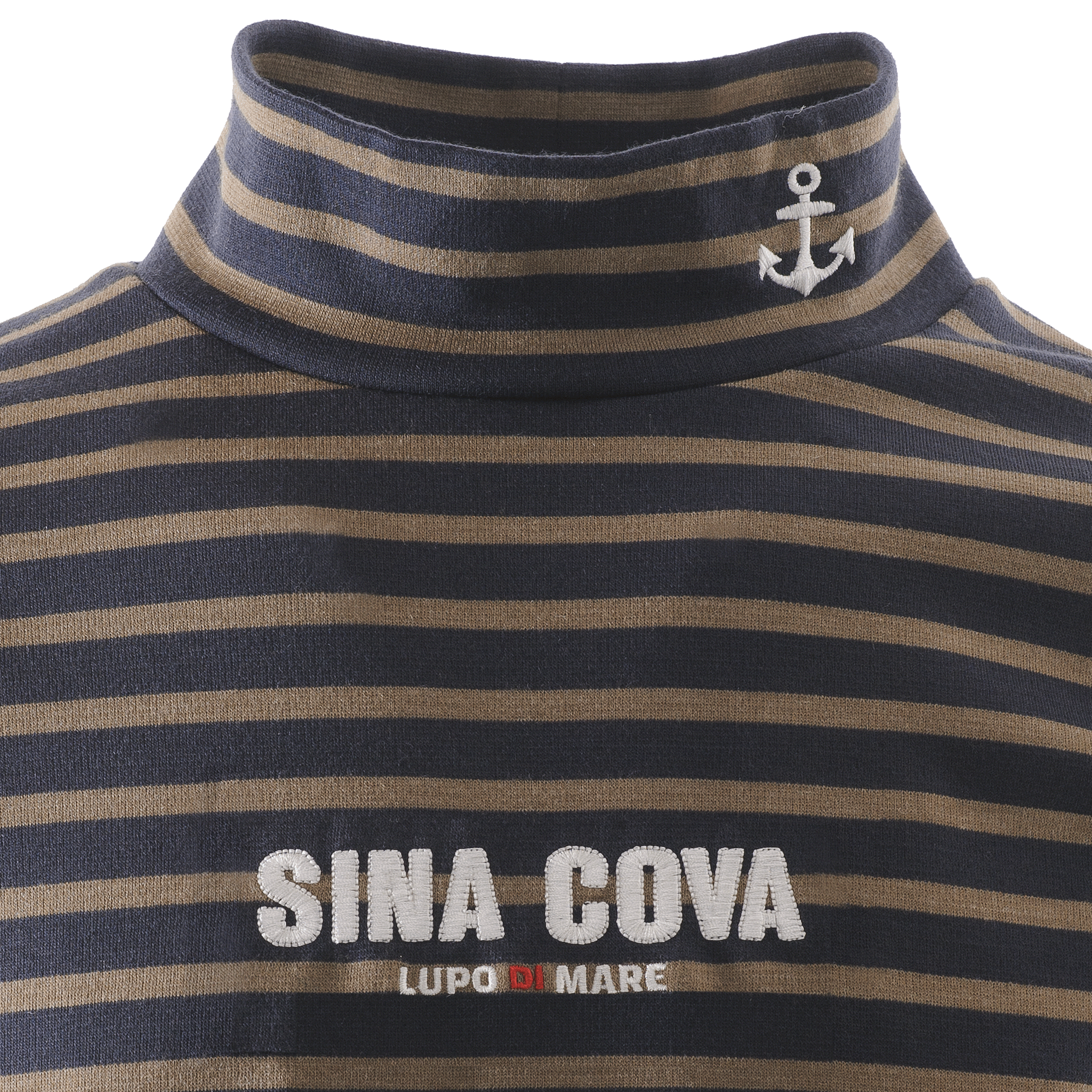 [官方] SINA COVA 高領長袖條紋T卹，男女通用（23250050）
