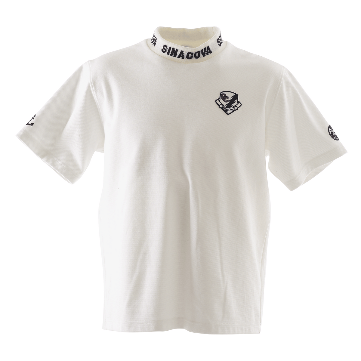 SINACOVA - シナコバ 半袖 ハーフジップ モックネック シャツ メンズ L 黒 公式】シナコバ （SINA COVA） ハイネックTシャツ ユニセックス