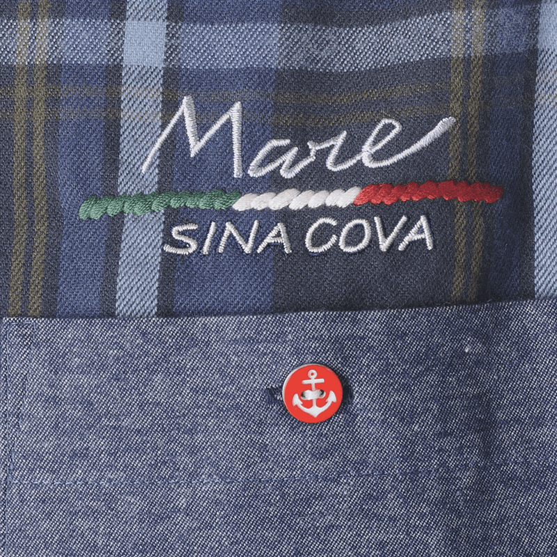 【公式】シナコバ（SINA COVA）キングサイズ　クレイジーチェック柄 長袖ボタンダウンシャツ　23224046