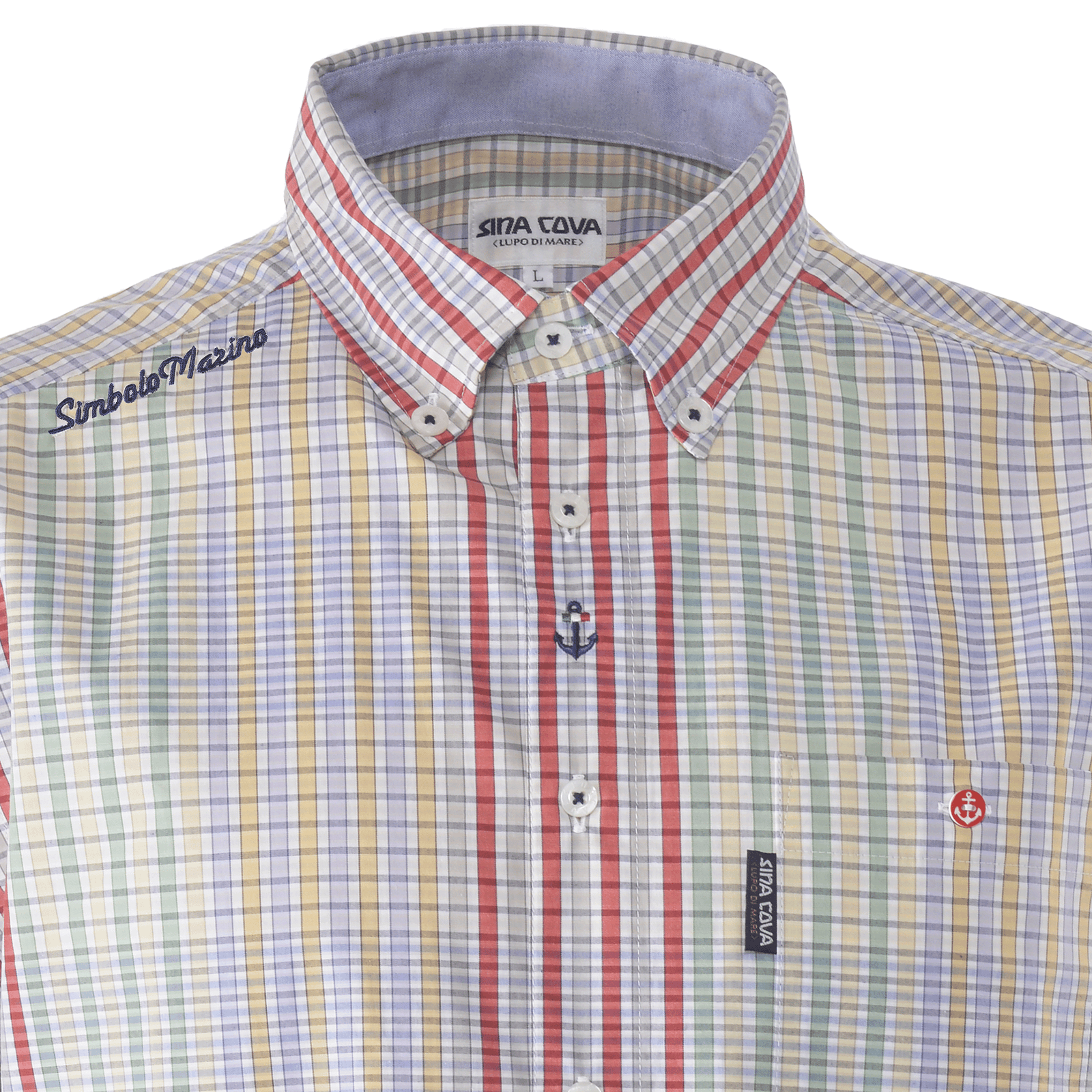 90s SINA COVA チェック ウールシャツジャケット シナコバ 刺繍 90s SINA COVA チェック ウールシャツジャケット シナコバ 刺繍