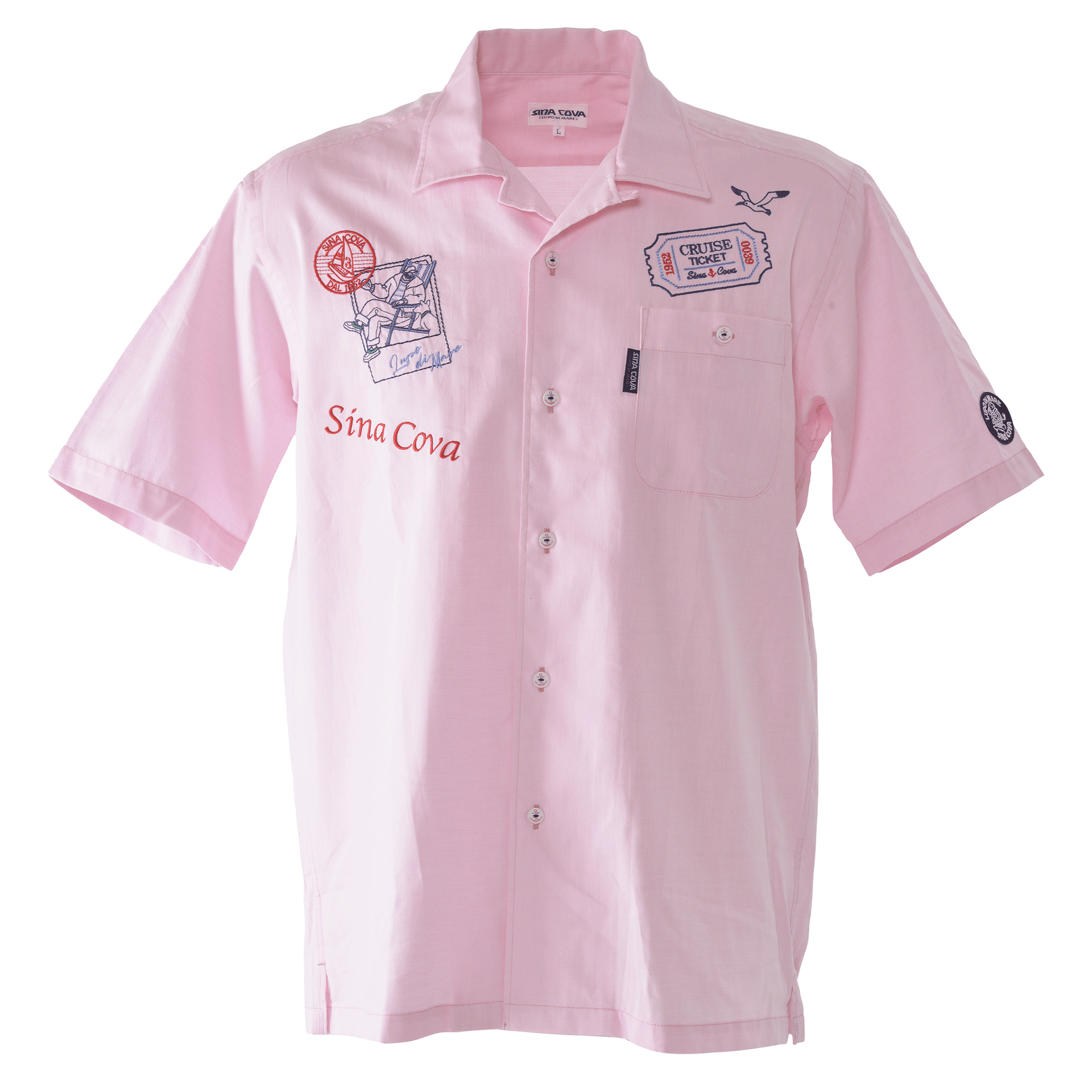 マリンテイスト】 シナコバ SINACOVA 長袖 B.Dシャツ L ピンク マリン マリンテイスト】 シナコバ SINACOVA 長袖 B.Dシャツ L ピンク マリン