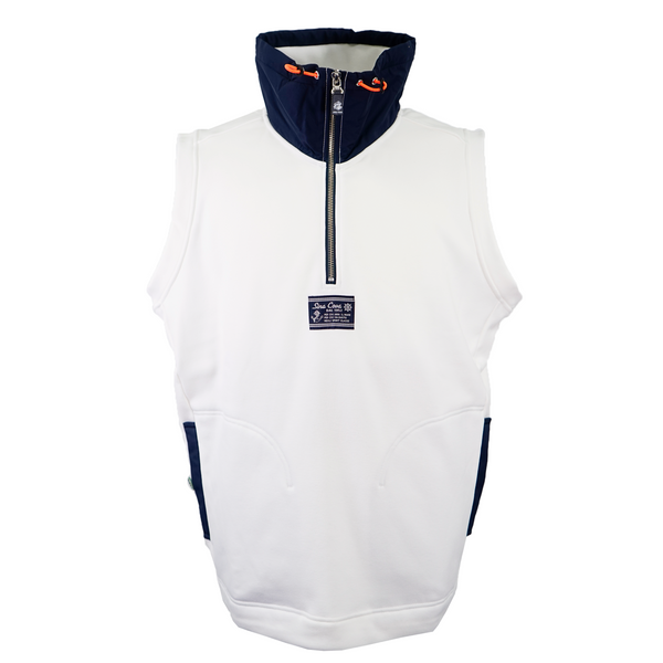 シナコバ定番ホワイトジップベストL シナコバ定番ホワイトジップベストL