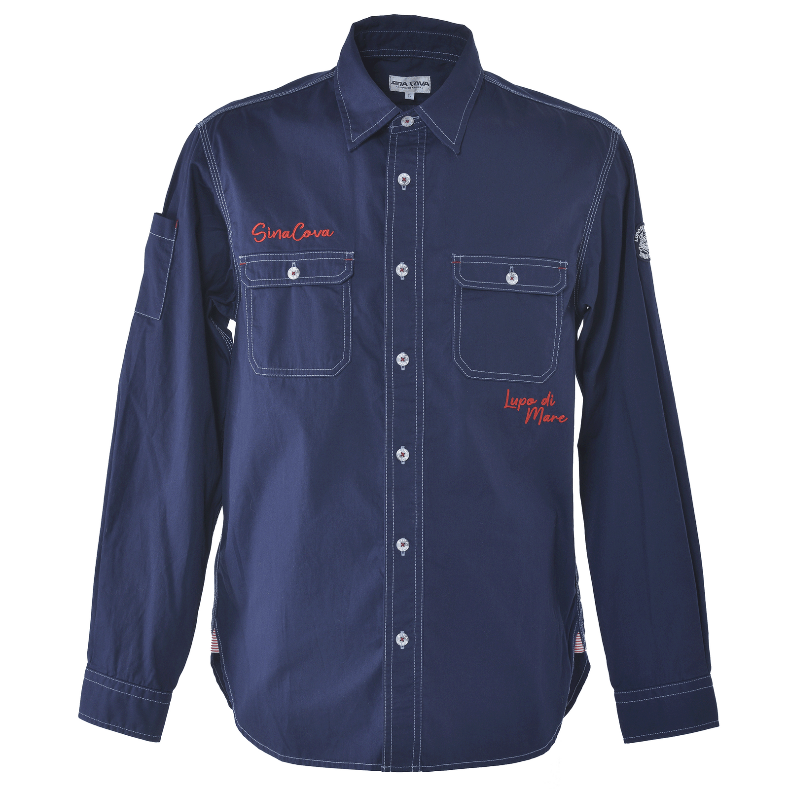 シナコバ★Lupo di Mare 日本製 SINA COVA/シナコバ/LUPO DI MARE マリンポケット 七分袖