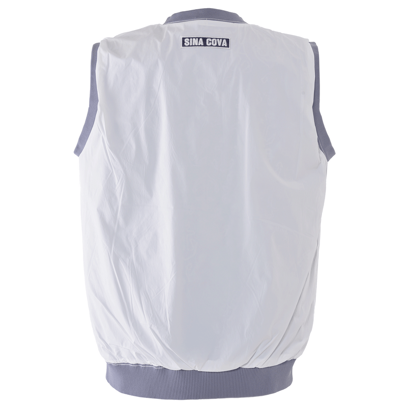 シナコバ定番ホワイトジップベストL シナコバ定番ホワイトジップベストL