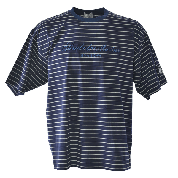 ボーダー柄ドロップショルダーTシャツ 26110570