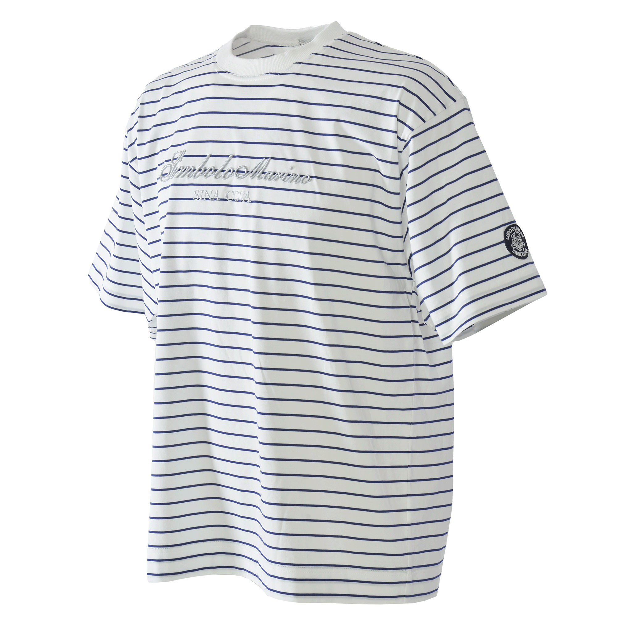 Striped drop shoulder T-shirt 26110570