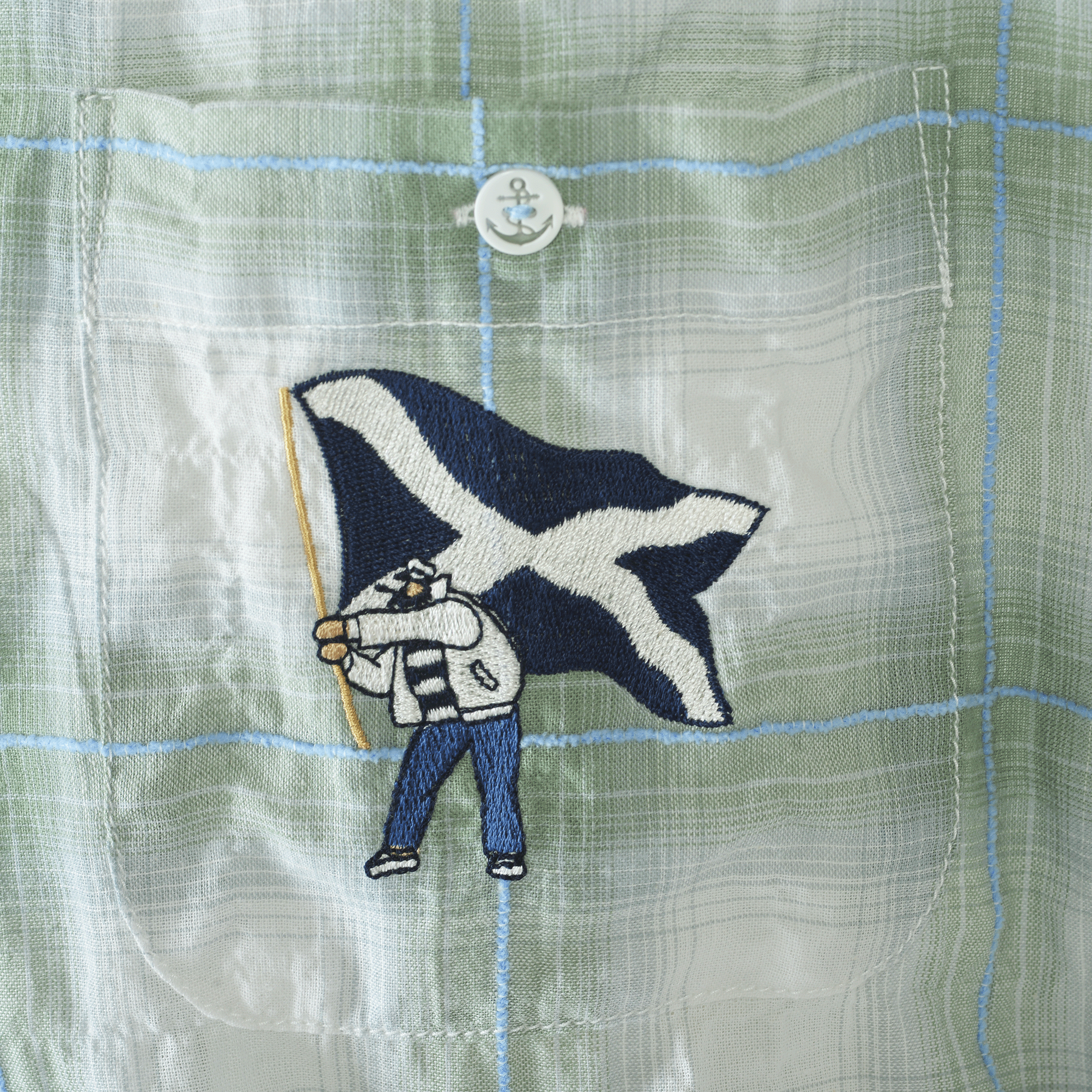 長袖開領襯衫 26124030