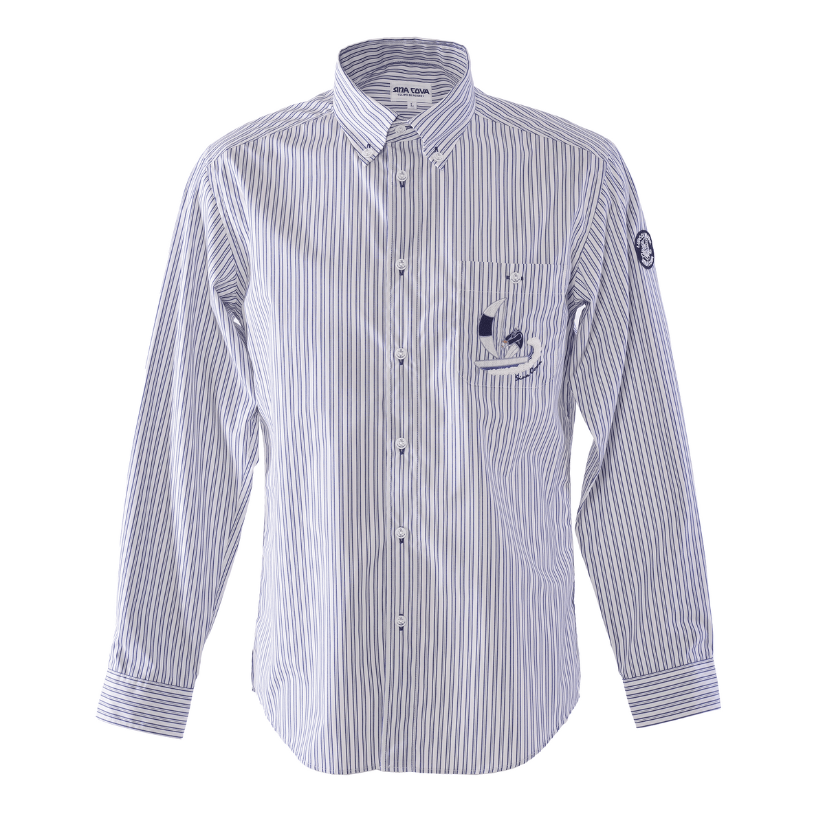 ストライプ柄長袖ボタンダウンシャツ 25224030