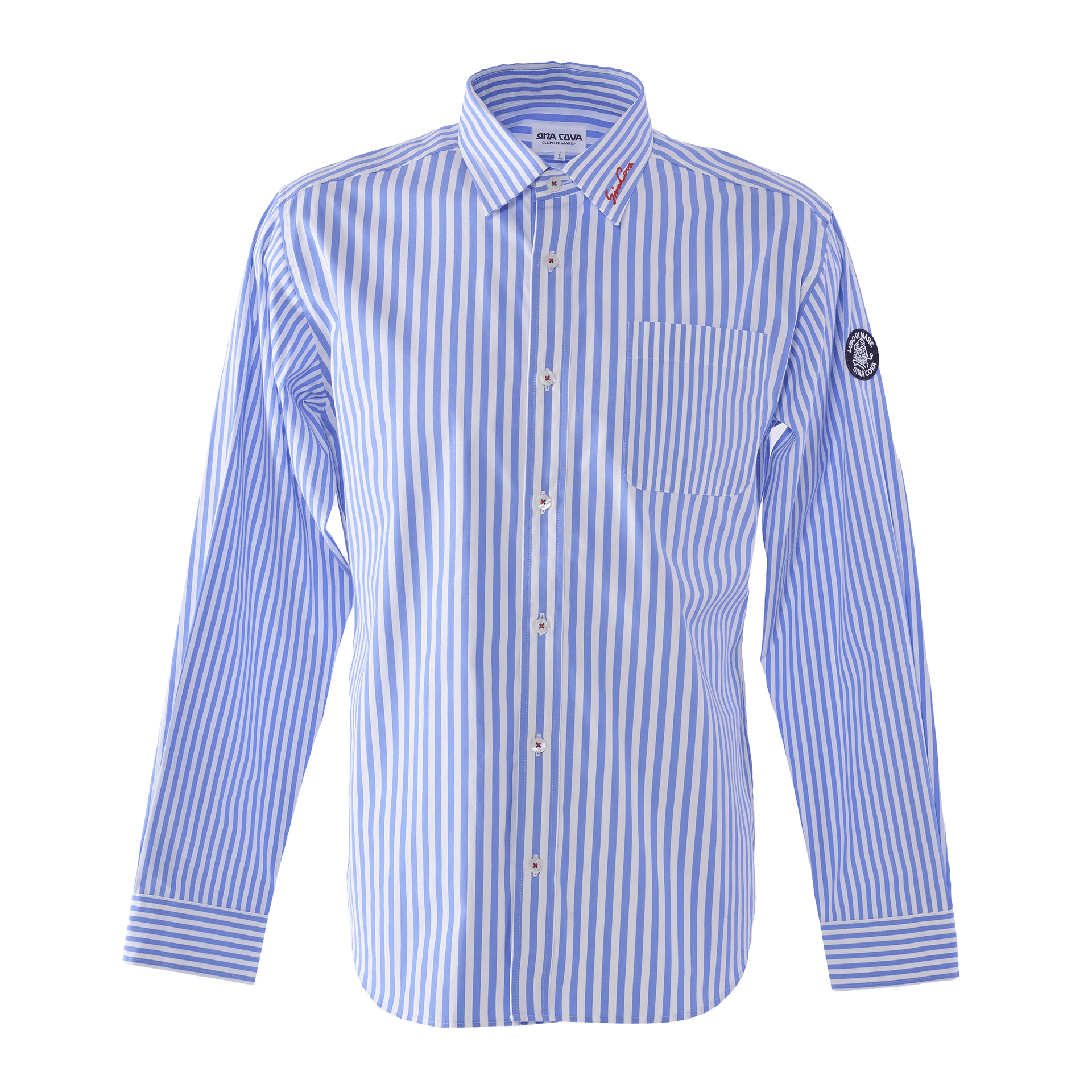 Fralbo napoli コットン ストライプ ワイドカラー シャツ M相当 Fralbo Fralbo napoli コットン ストライプ ワイドカラー シャツ M相当 Fralbo