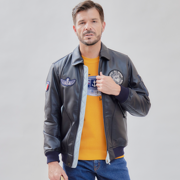 SINACOVA レザージャケットキャップ付き SINACOVA レザージャケットキャップ付き