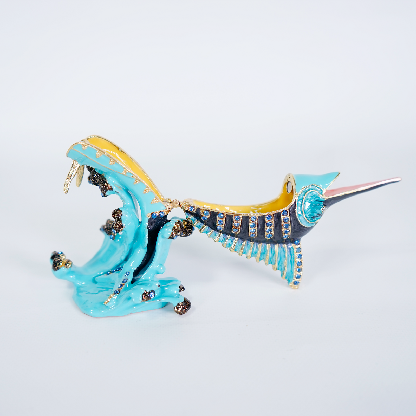 魚型硯　 専用ケース付き カジキミニチュア小物入れ ブルー 57001790 – SINA COVA