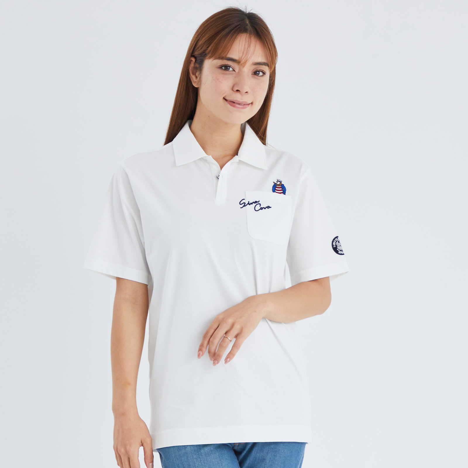 新品】SINA COVA シナコバ ポロシャツ キャプテンロゴ 公式 新品】SINA COVA シナコバ ポロシャツ キャプテンロゴ 公式