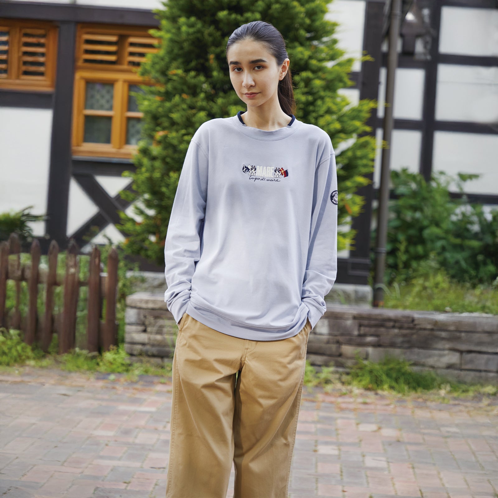 【美品】SINACOVA シナコバ ストライプデザイン ノースリーブベスト L シナコバ コットンリネンのマリンベスト | ライトアップ