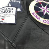 【公式】シナコバ（SINA COVA）【一点もの】リメイクトートバック（レザー）ブラック×ホワイト10070128
