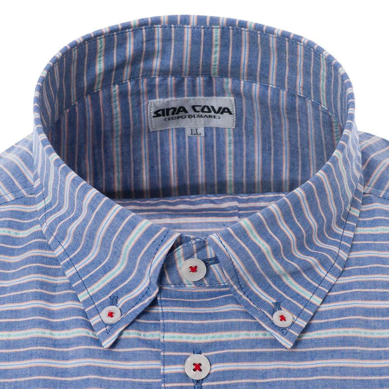 Short -sleeved button down shirt 20124620