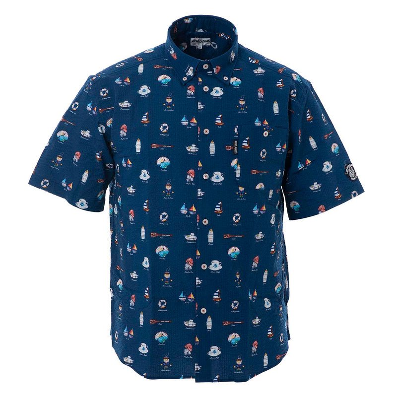 Short -sleeved button down shirt 20124600