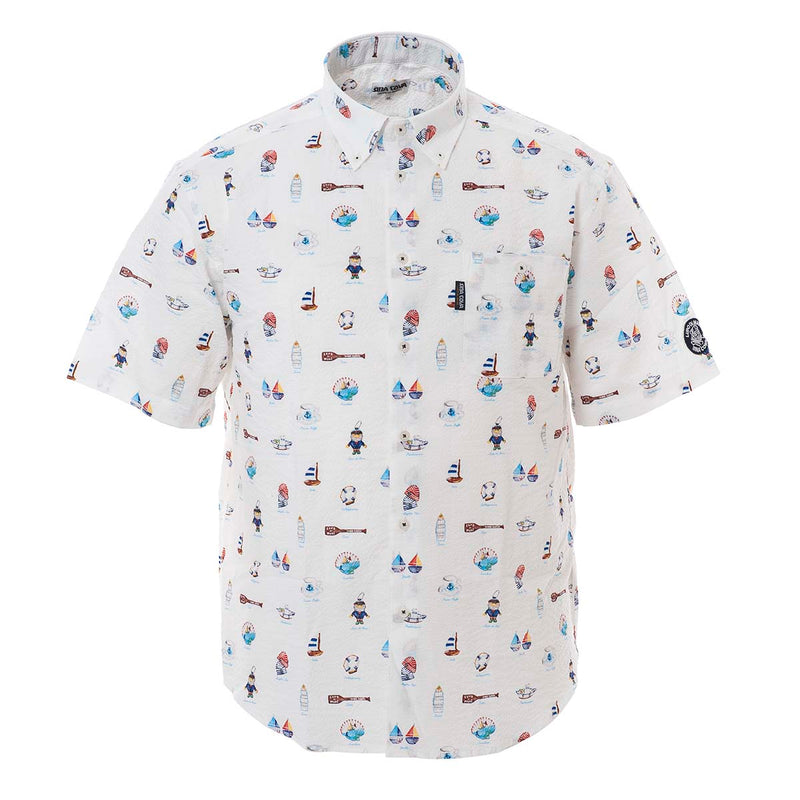 Short -sleeved button down shirt 20124600