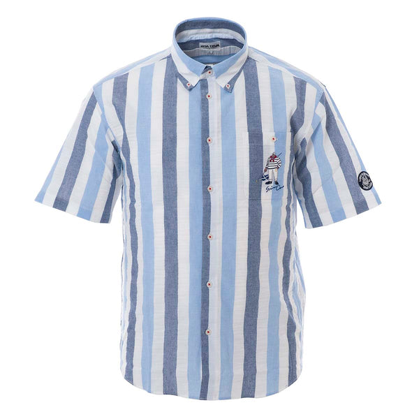 Short -sleeved button down shirt 20124590
