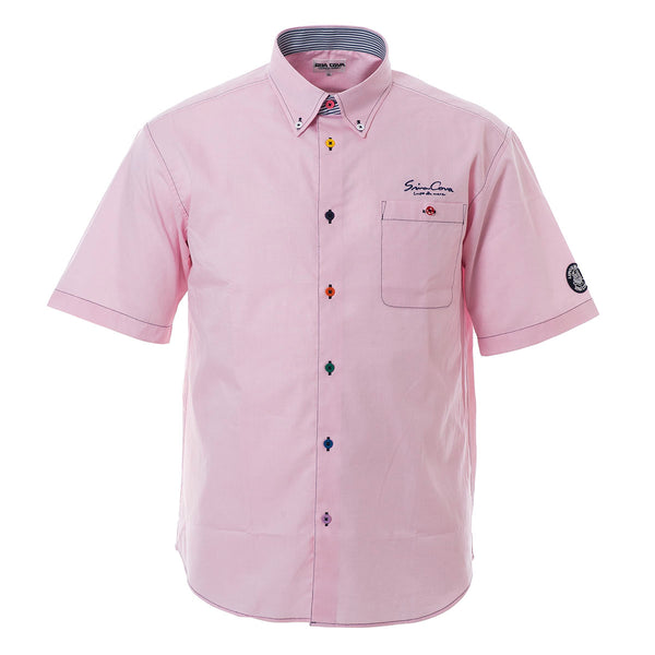 Short -sleeved button down shirt 20124653