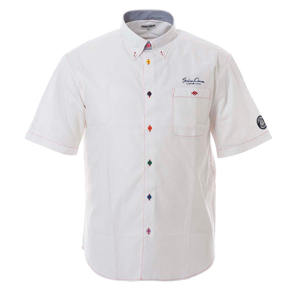 Short -sleeved button down shirt 20124653