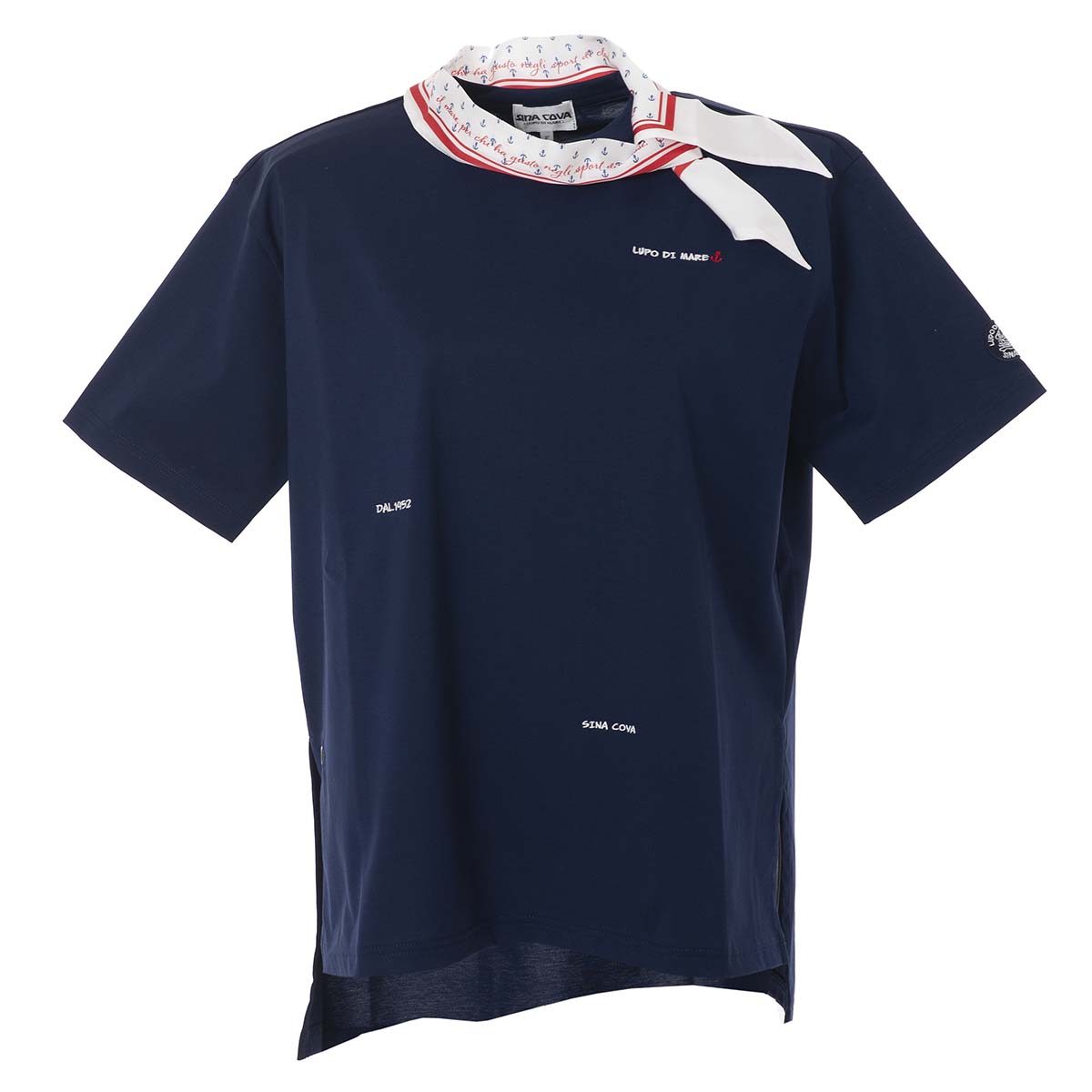 シナコバ　ユニセックス　半袖切替プルオーバー　カットソー　tシャツ ネイビー シナコバ（SINA COVA）【レディース】トップス